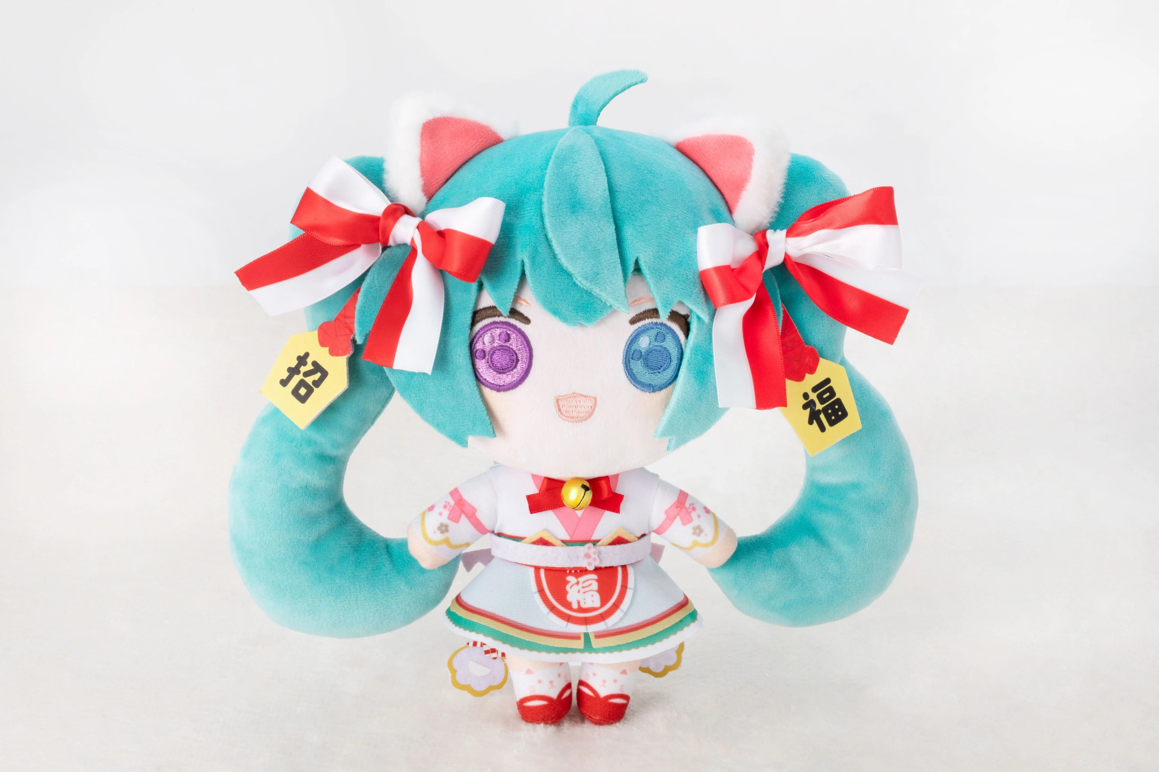 HATSUNE MIKU X MANEKI-NEKO - White Cat - Plush 22cm