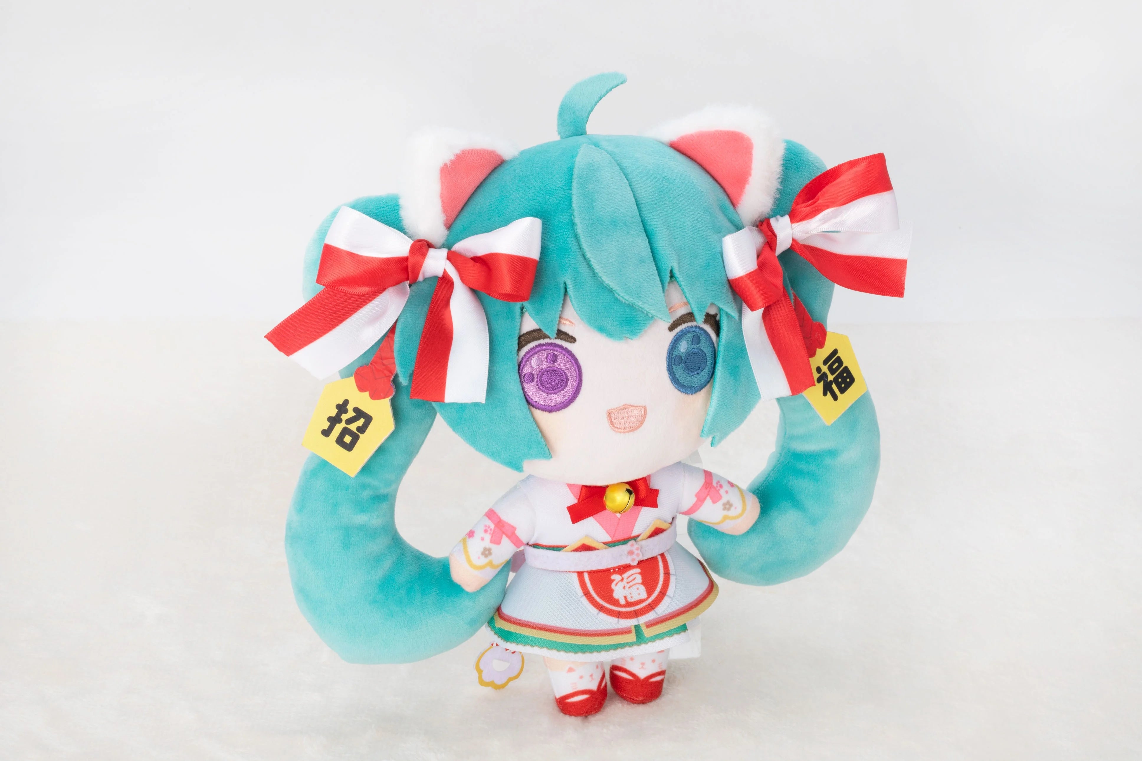 HATSUNE MIKU X MANEKI-NEKO - White Cat - Plush 22cm