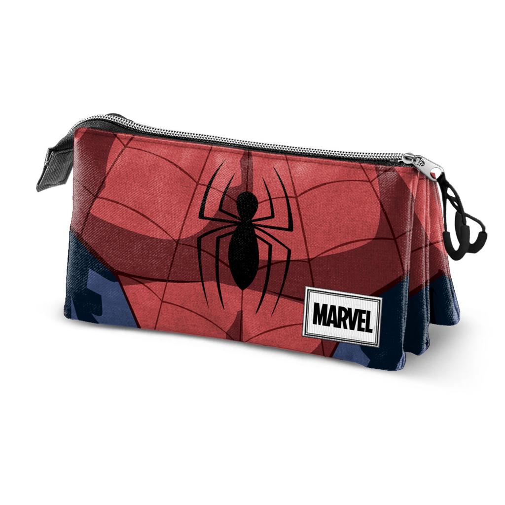 SPIDERMAN - Pencil Case 3 compartments '23x11x10' - Recycled Material