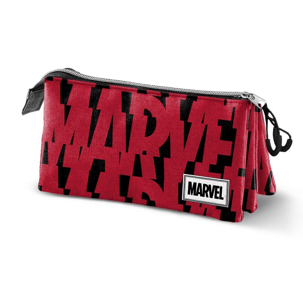 MARVEL - Pencil Case 3 comp - '23x11x10' - Recycled Material