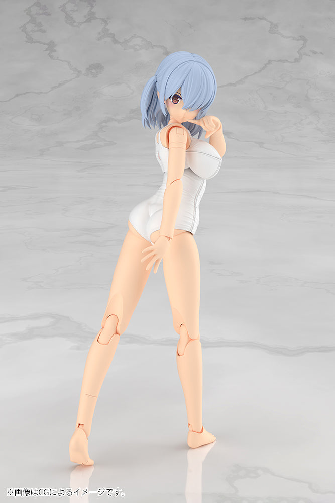 FRAME ARMS GIRL - Mizuki School Swimsuits White - Model Kit 16cm