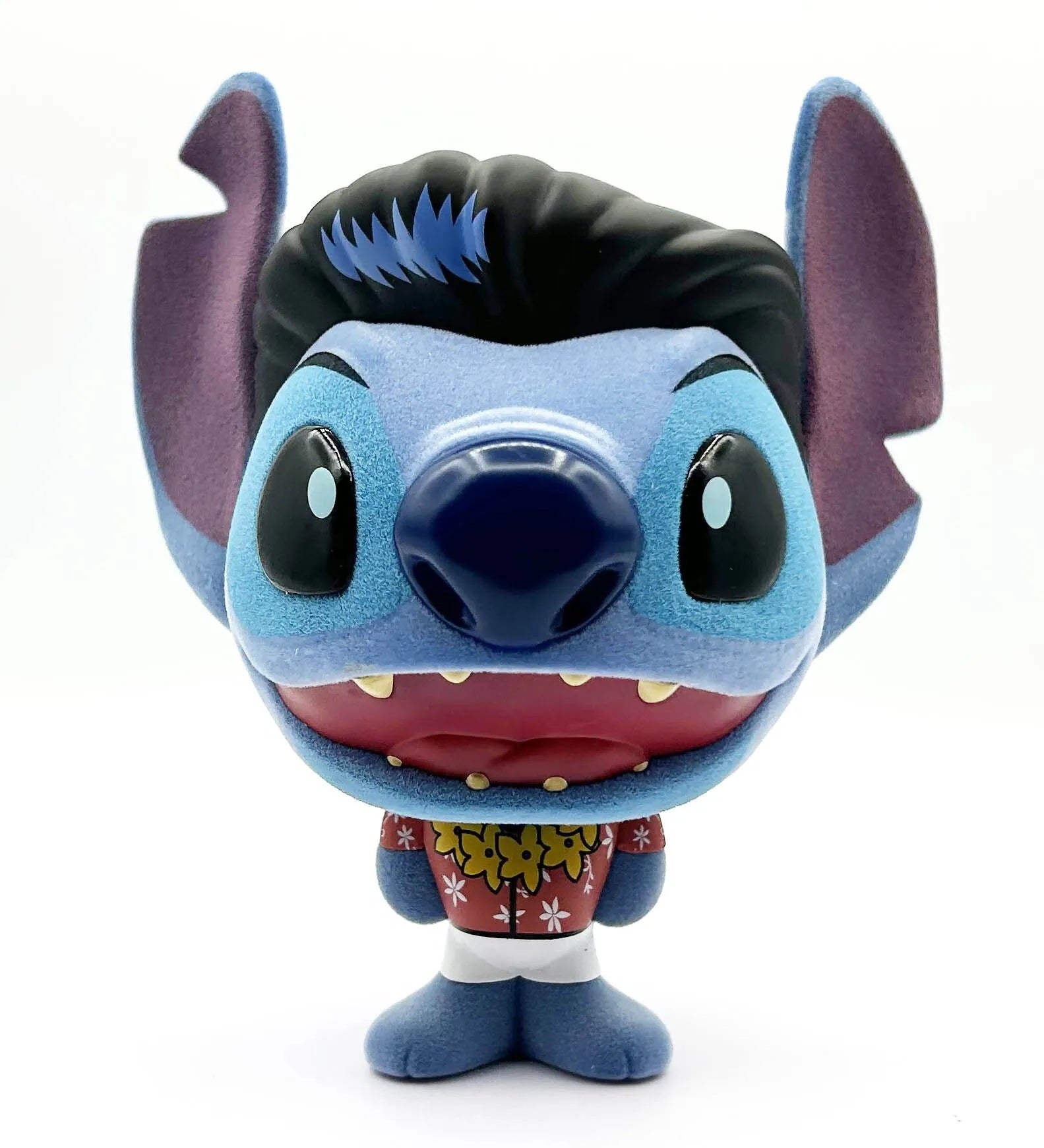 STITCH - Elvis Blue Hawaiian - Bhunny Flocked Vinyl Figure - 10cm