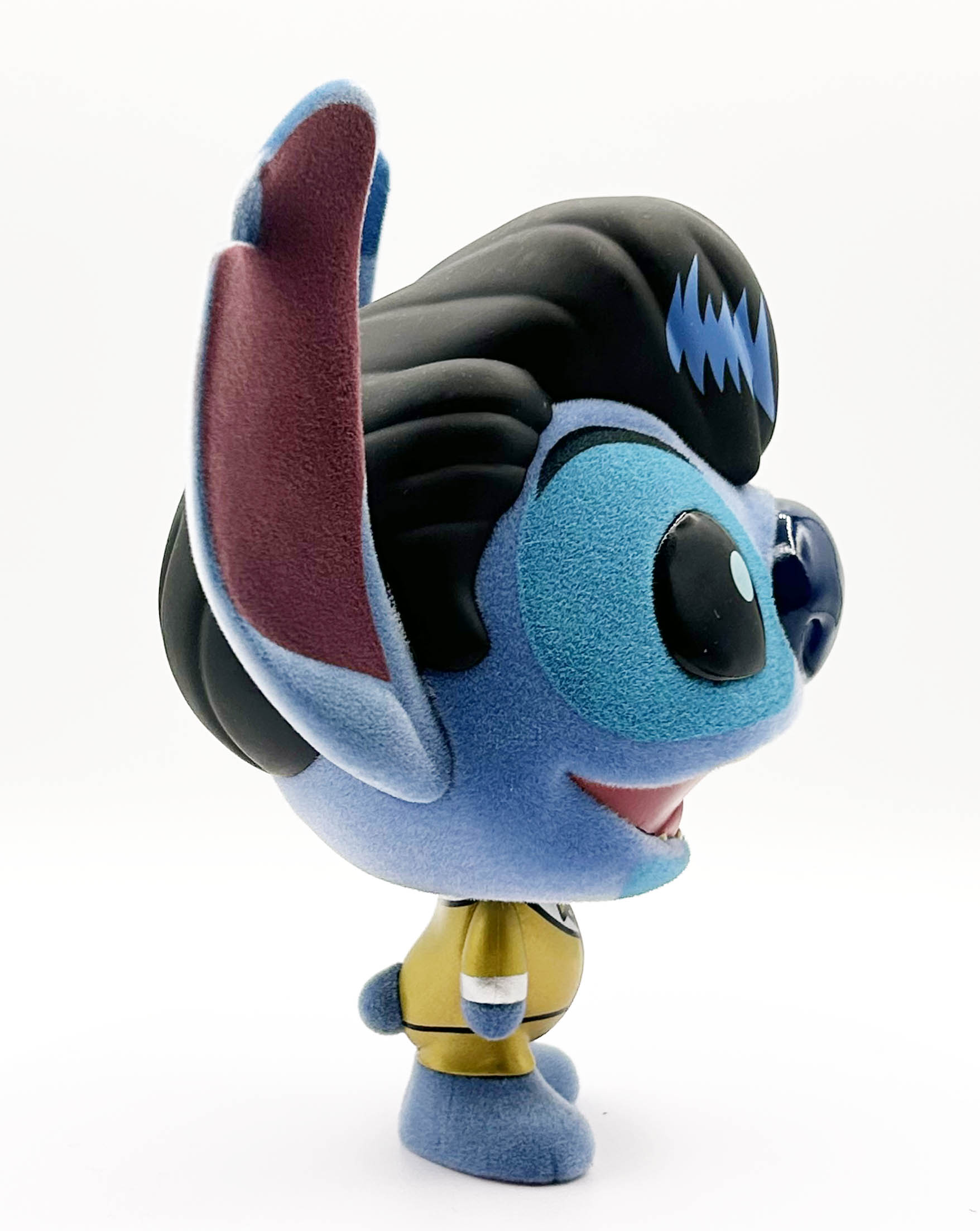 STITCH - Elvis Gold Suit - Bhunny Flocked Vinyl Figure - 10cm