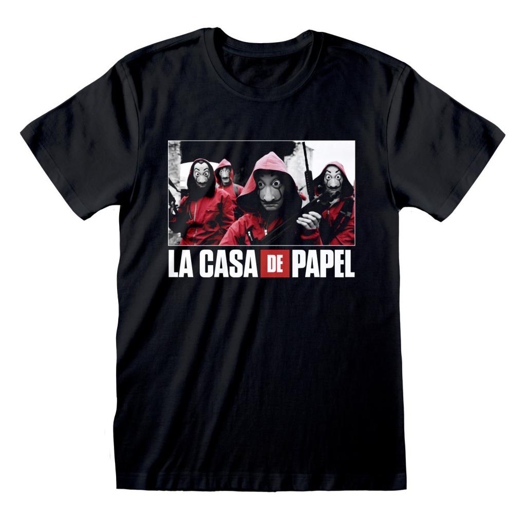 LA CASA DE PAPEL - T-Shirt - Foto &amp; Logo - (XXL)