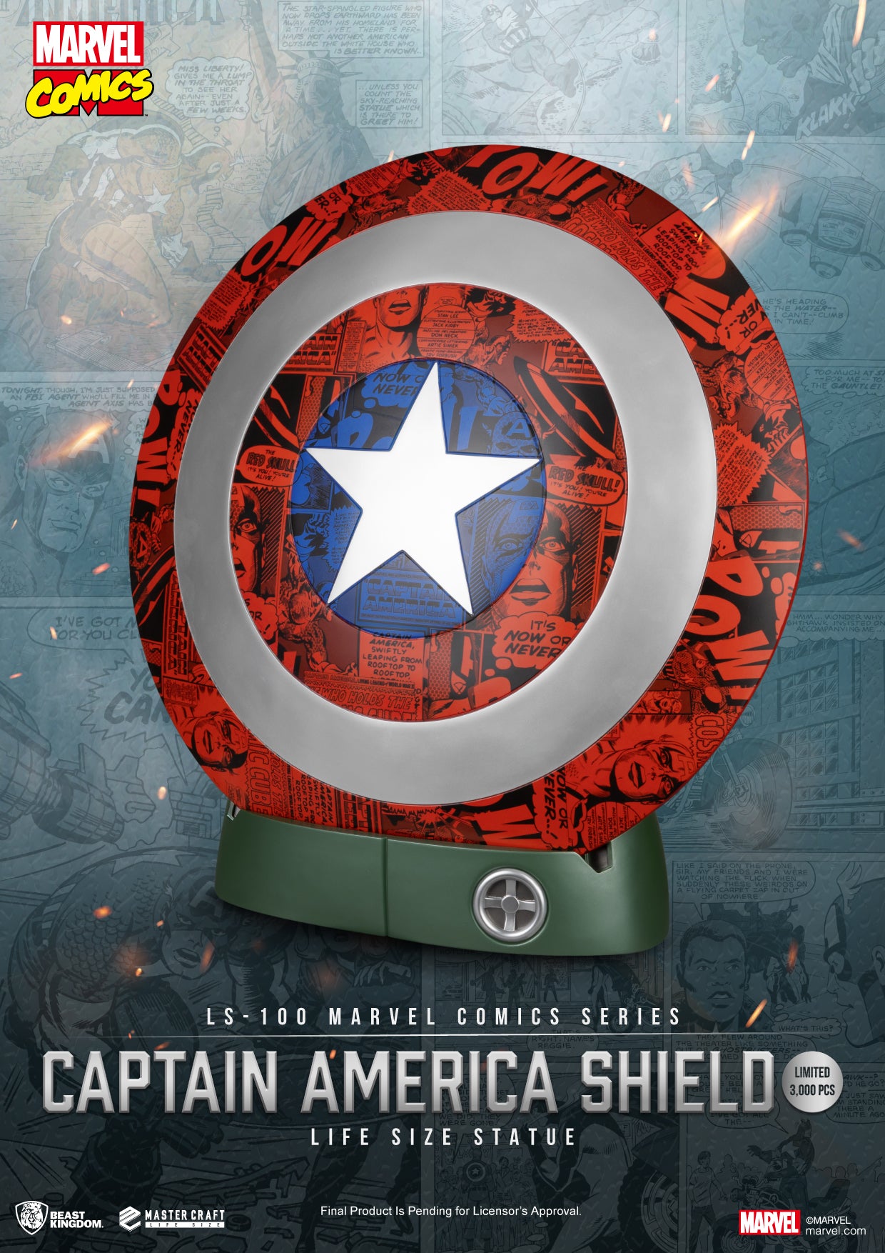 MARVEL - Captain America Shield - Statue Life Size 64cm