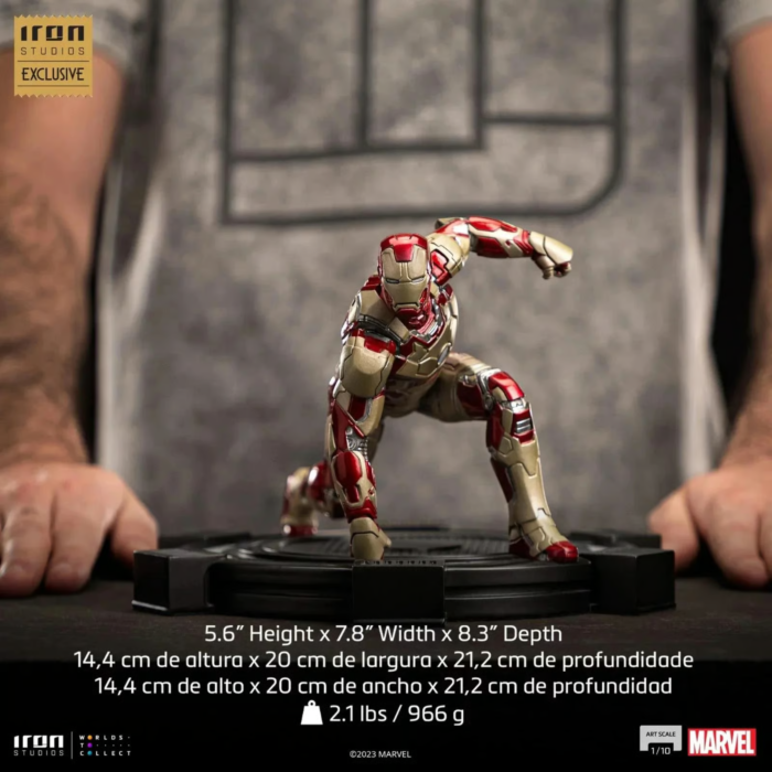 MARVEL - Iron Man Mark XLII -Statue Del. Art Scale 1/10 14cm 2023 CCXP