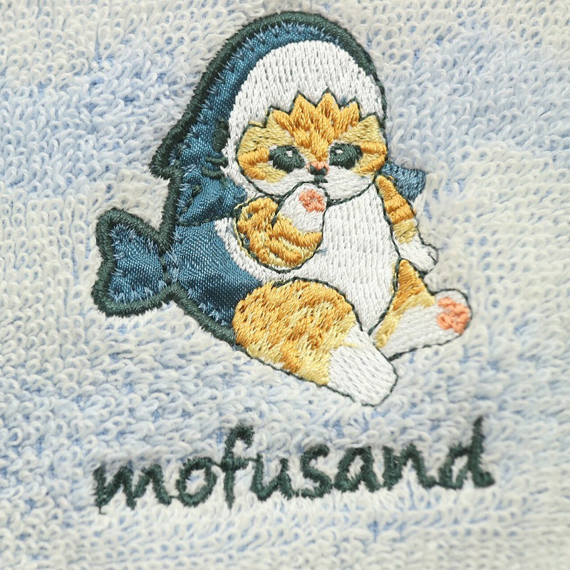 MOFUSAND - Kitten-Nyan Blue Paw Print - Mini Towel 25x25cm
