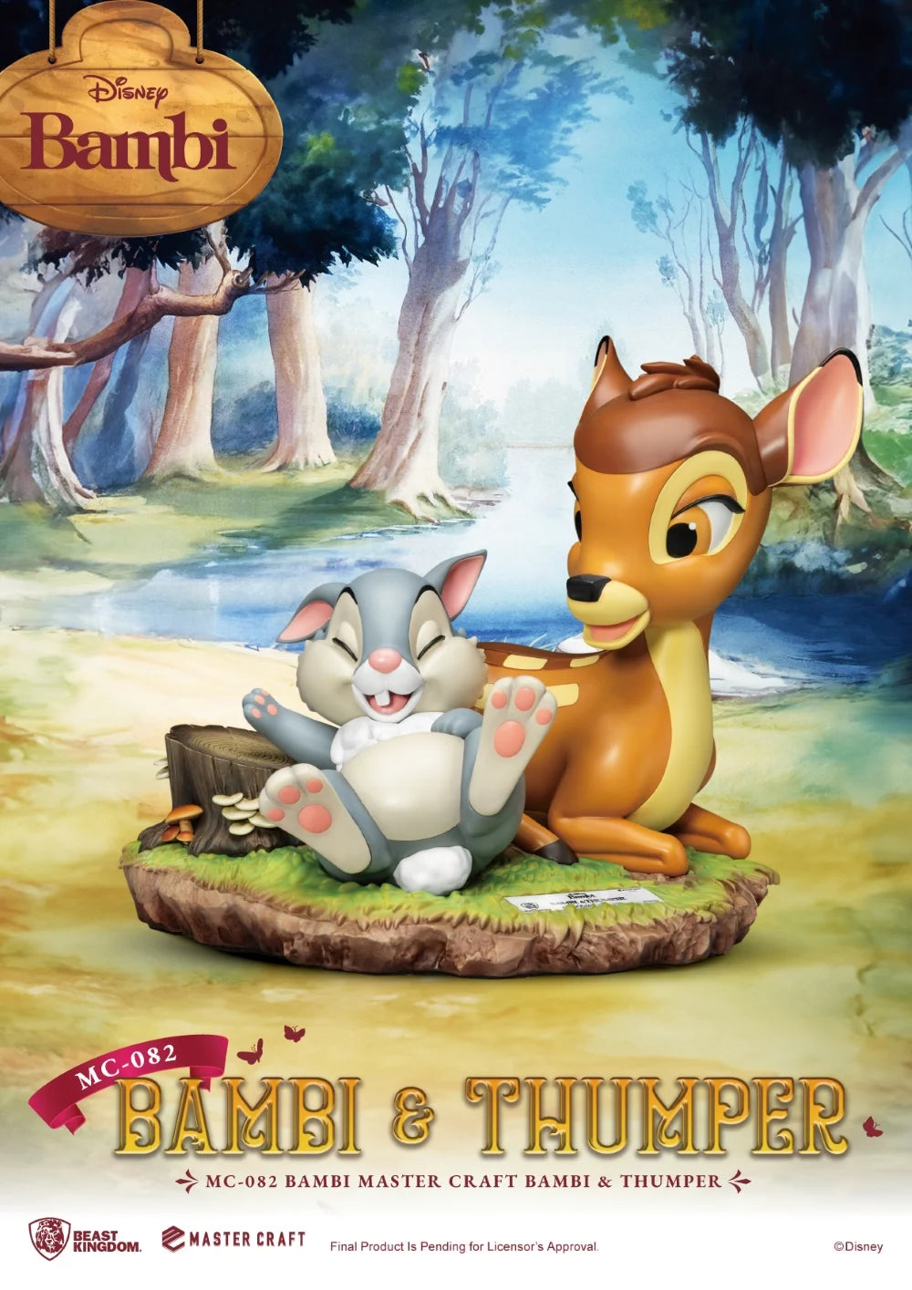 BAMBI - Bambi & Thumper - Statue Master Craft 26.5cm