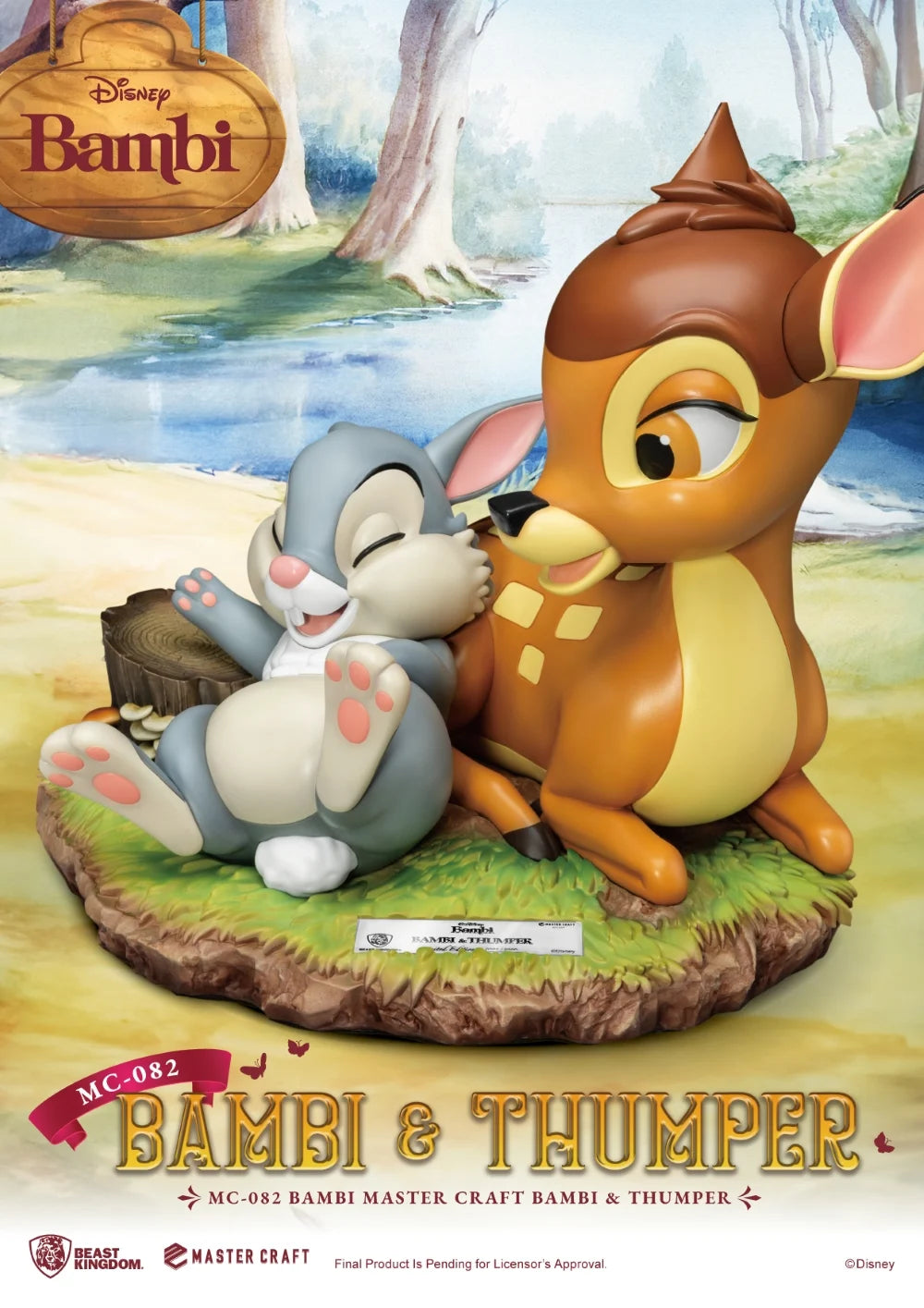 BAMBI - Bambi & Thumper - Statue Master Craft 26.5cm