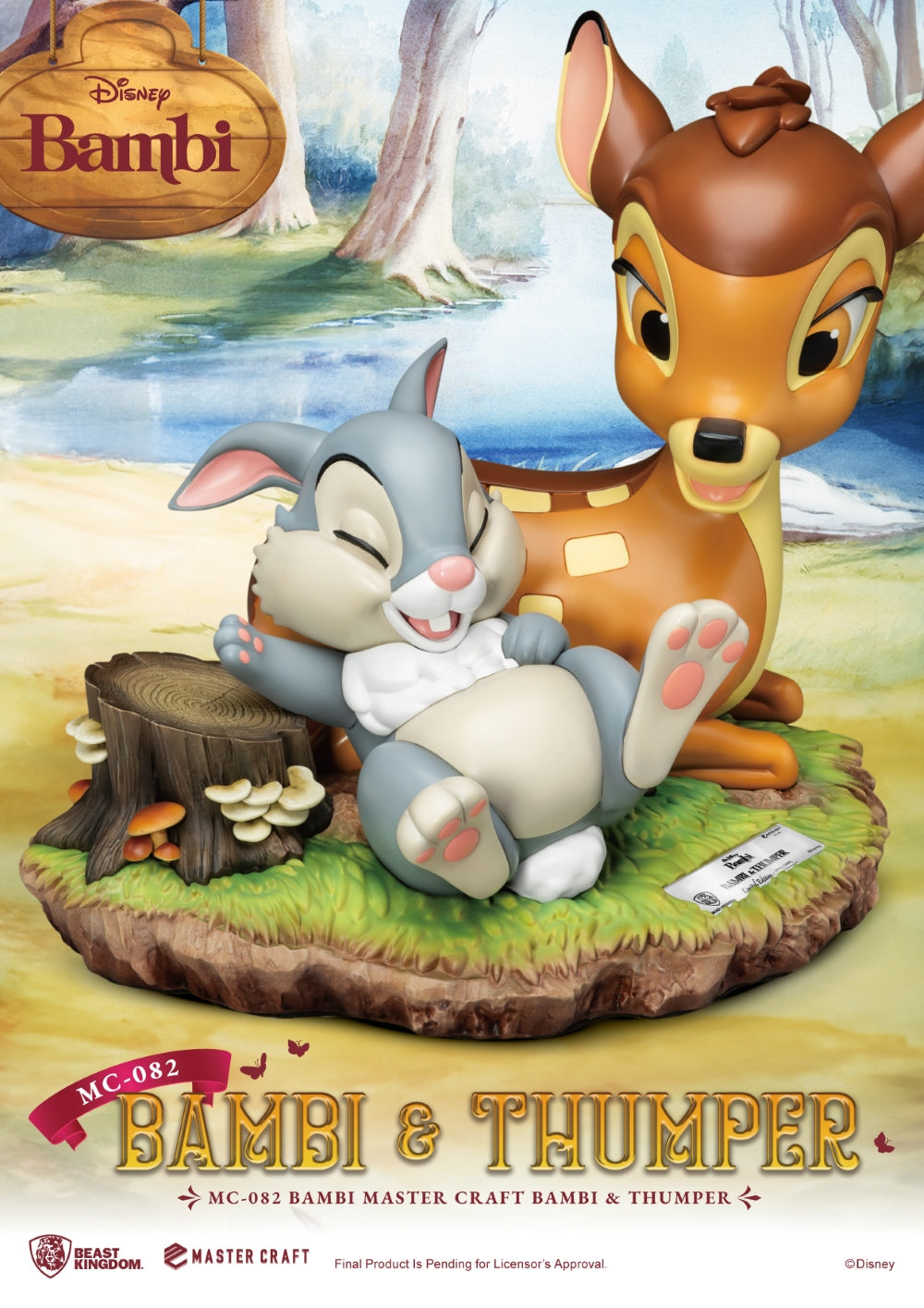 BAMBI - Bambi & Thumper - Statue Master Craft 26.5cm