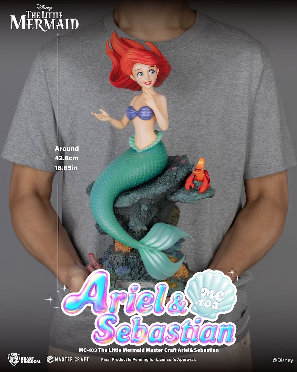 THE LITTLE MERMAID - Ariel & Sebastian - Statue Master Craft 42.8cm