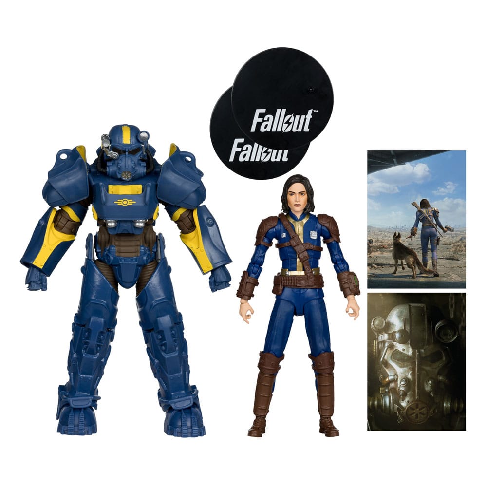 FALLOUT 4 - T-60 Vault tec & Sole Survivor - 2 Figure Set 18cm