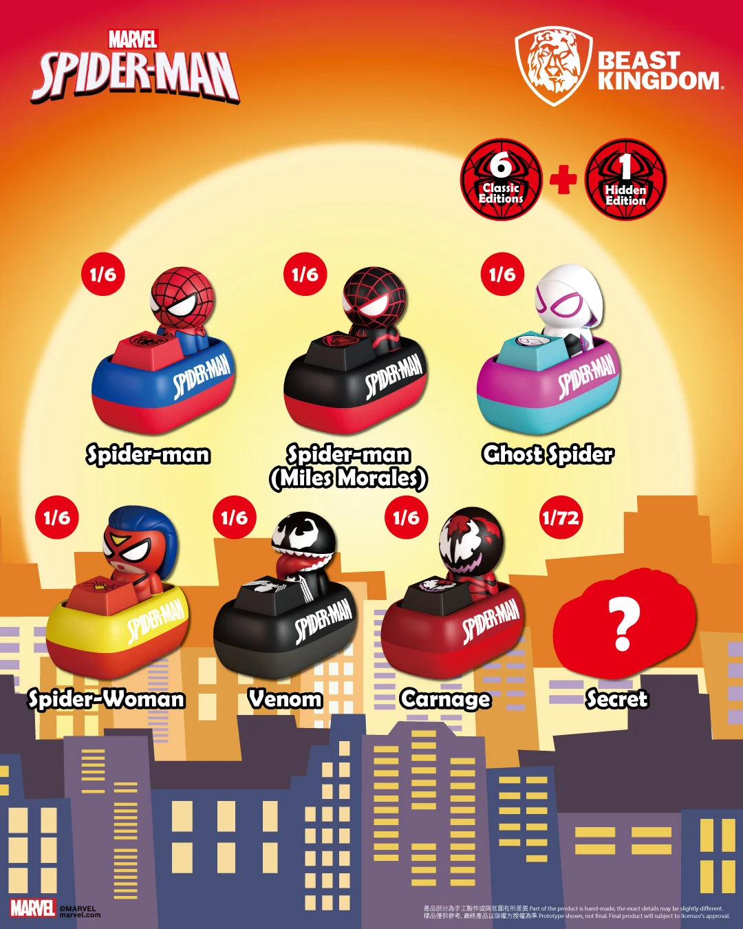 SPIDER MAN - Keycaps - Blind Box Figure 5cm