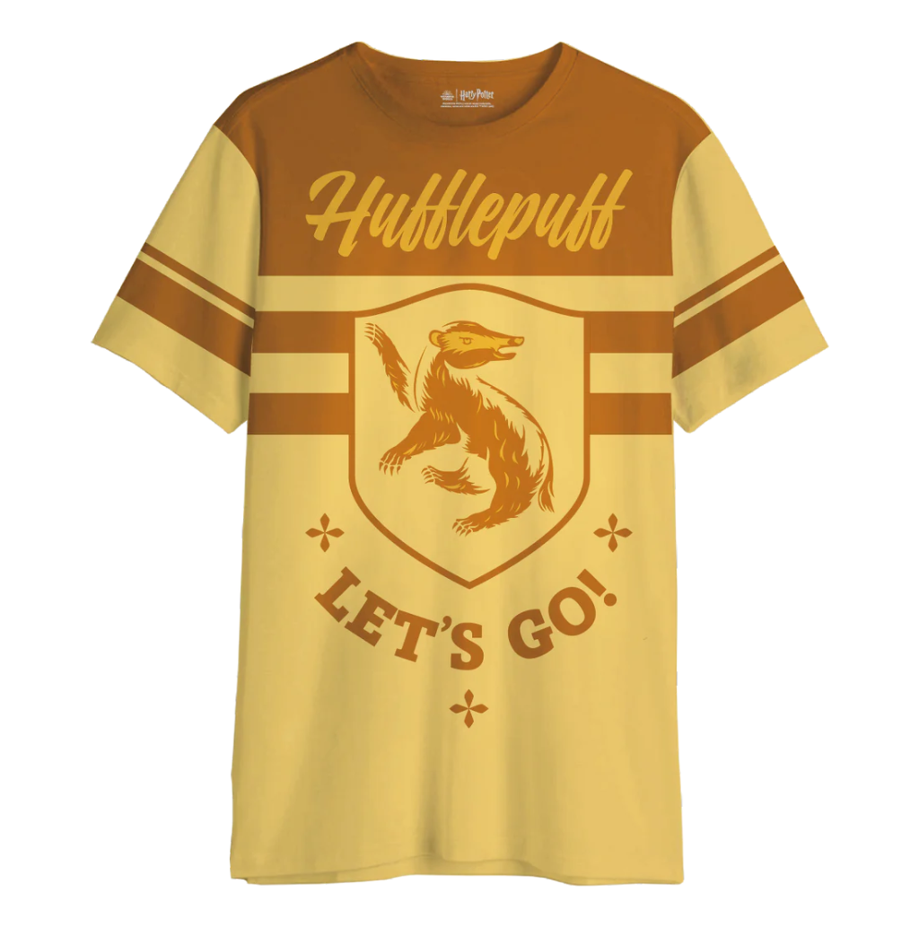 HARRY POTTER - Hufflepuff Let's Go - Oversize T-Shirt Herren (XS)