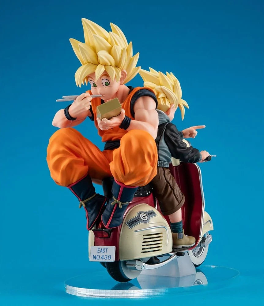 DBZ - Goku & Gohan Motorbike - Statue Desktop Real McCoy diorama 16cm