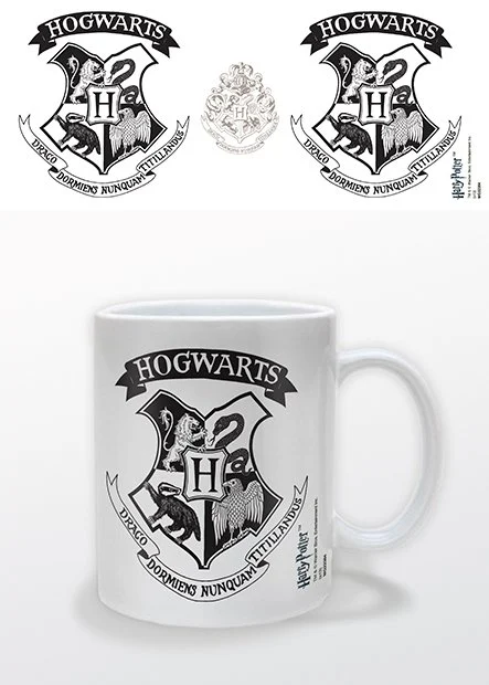 HARRY POTTER - Mug - 300 ml - Hogwarts Quest Black and White