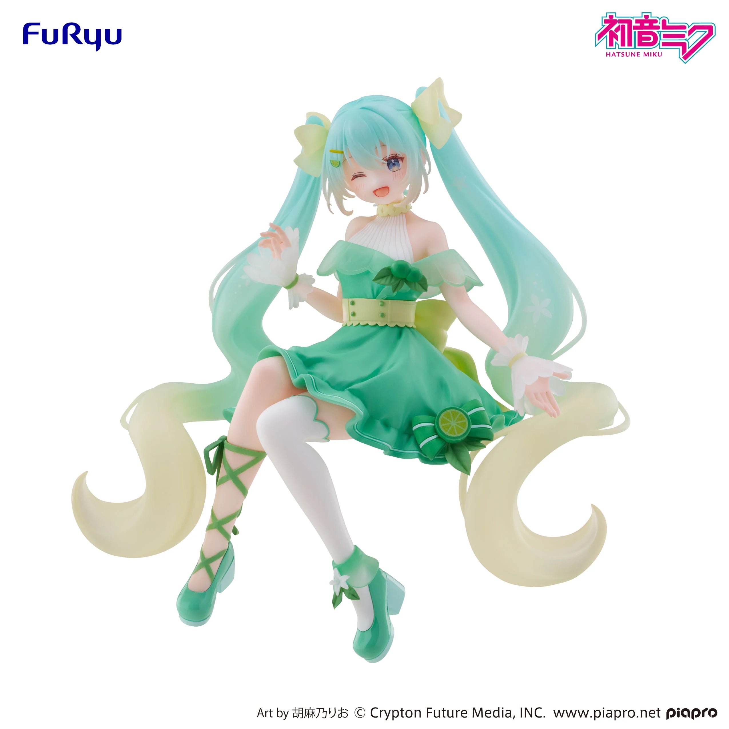 HATSUNE MIKU - Hatsune Miku "Lime" - Statue Noodle Stopper 14cm