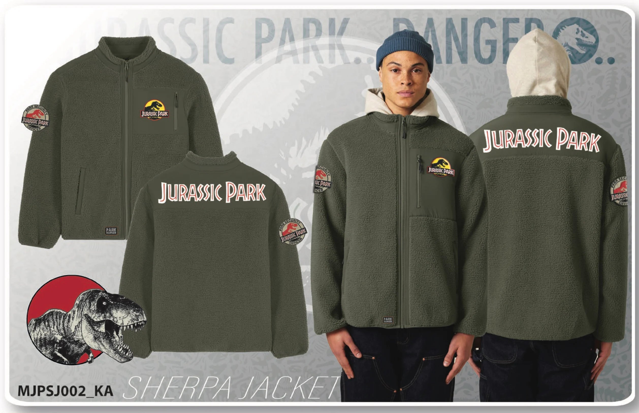 JURASSIC PARK - Logo - Sherpa Jacket (S)