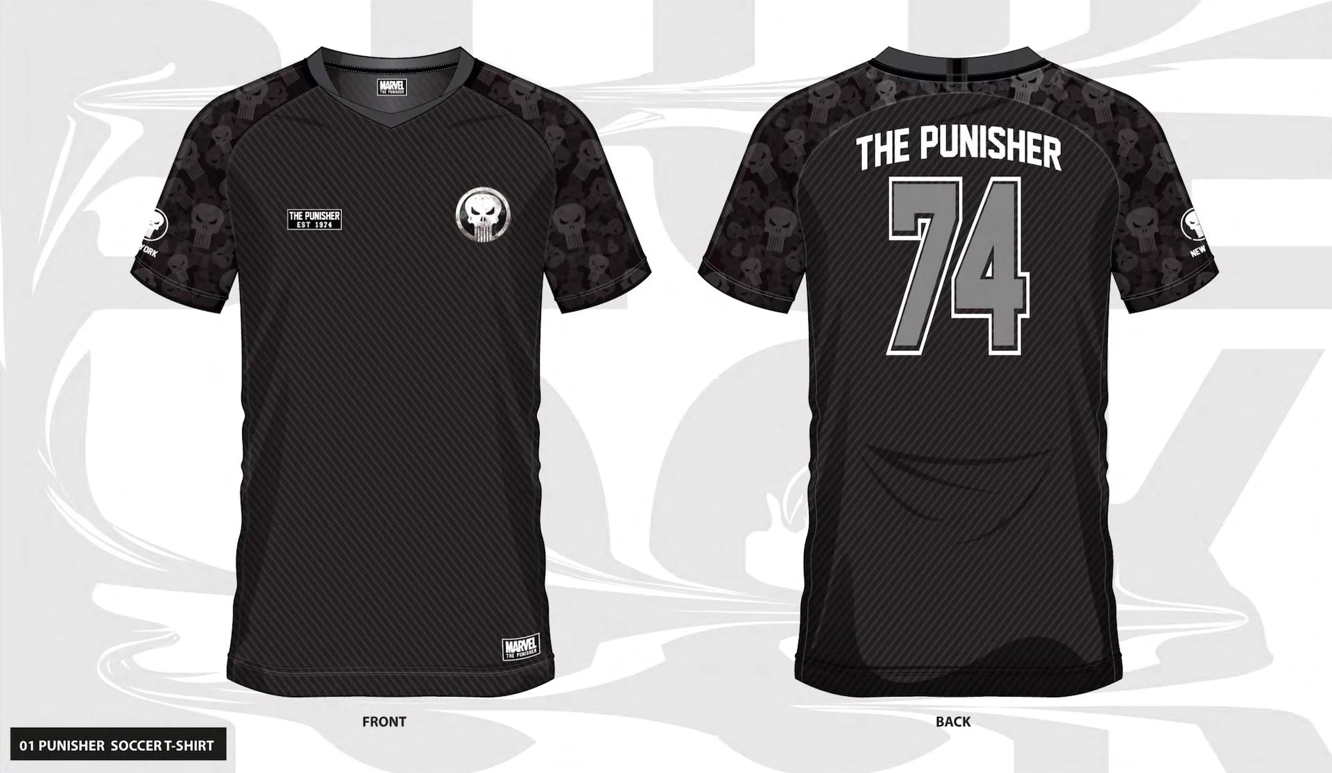 MARVEL - The Punisher 74 - Soccer Jersey Men (L)