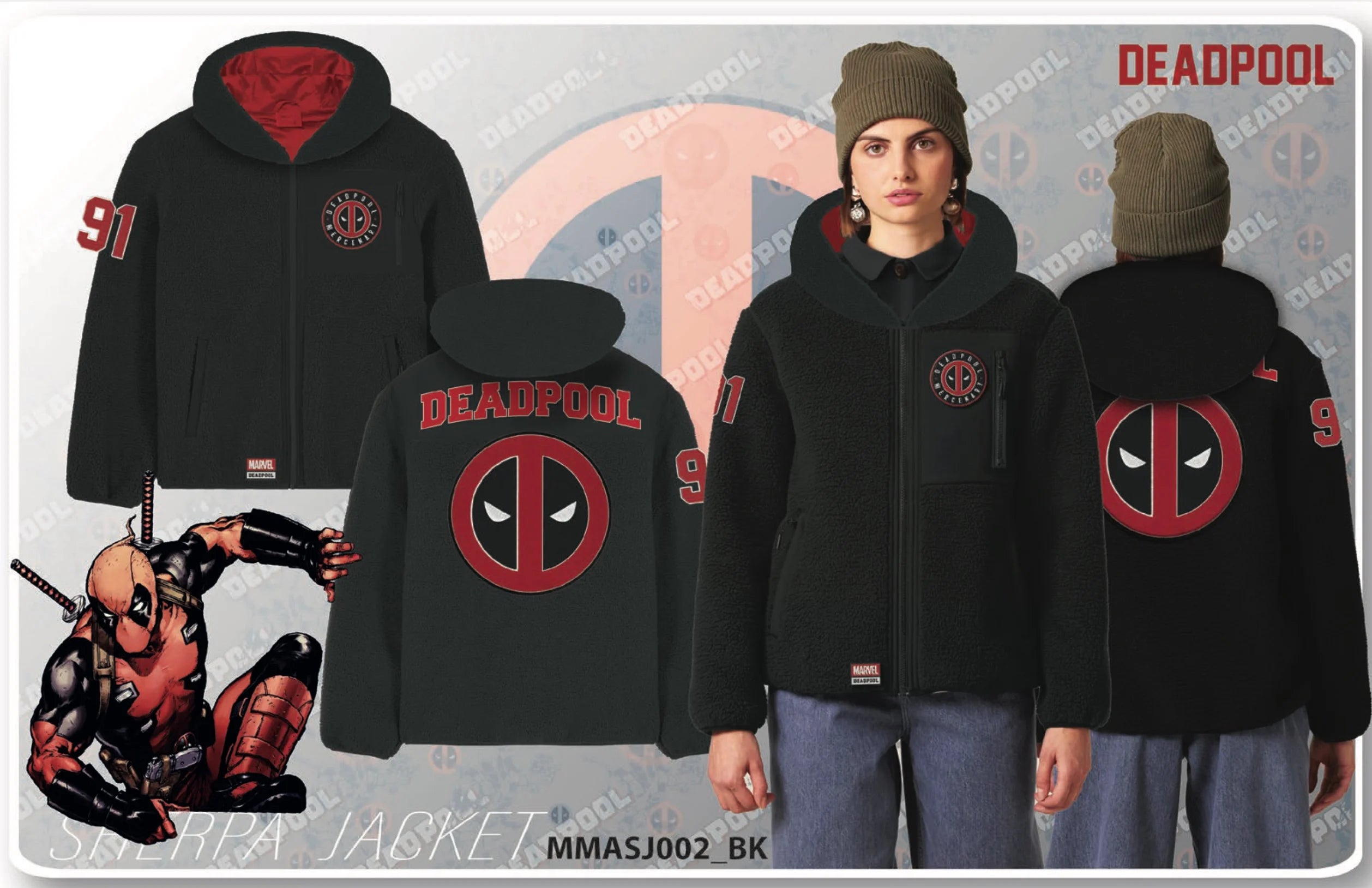 MARVEL - Deadpool - Sherpa Jacket (L)