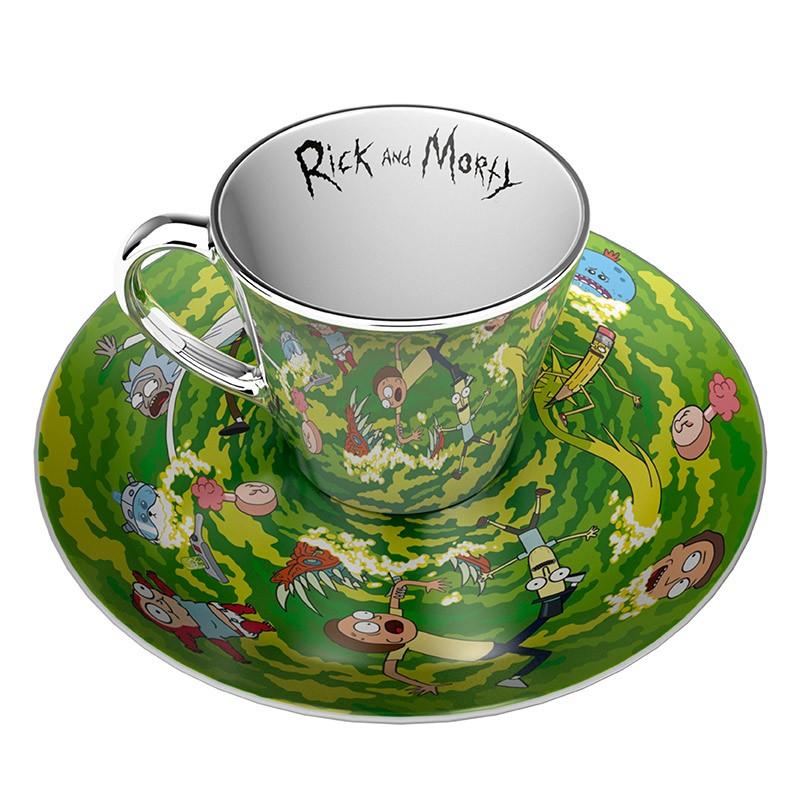 RICK & MORTY - Portal - Mirror Mug & Plate Set