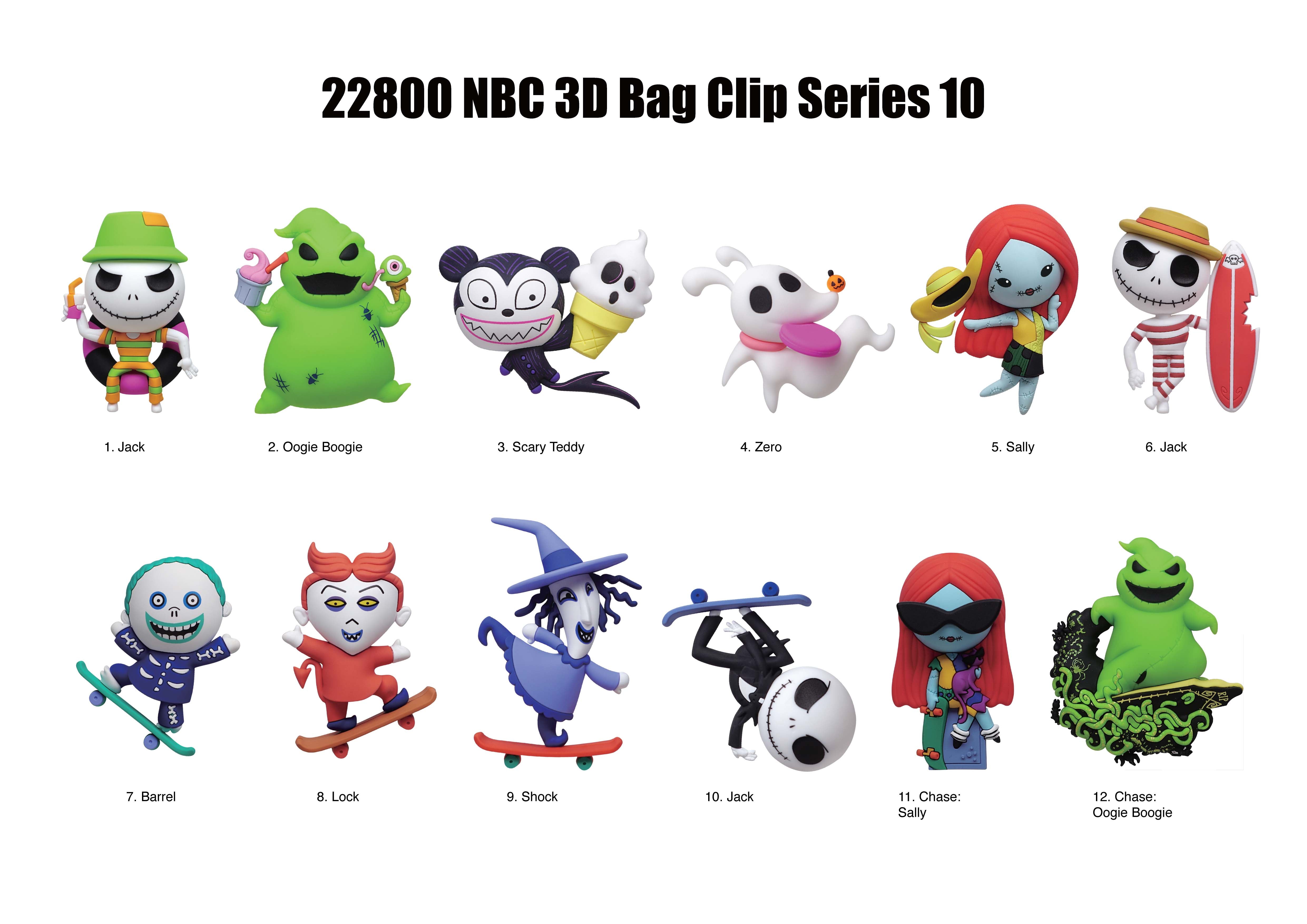 NBX - Series 10 - 3D Foam Bag Clip (Display 24 Pcs)