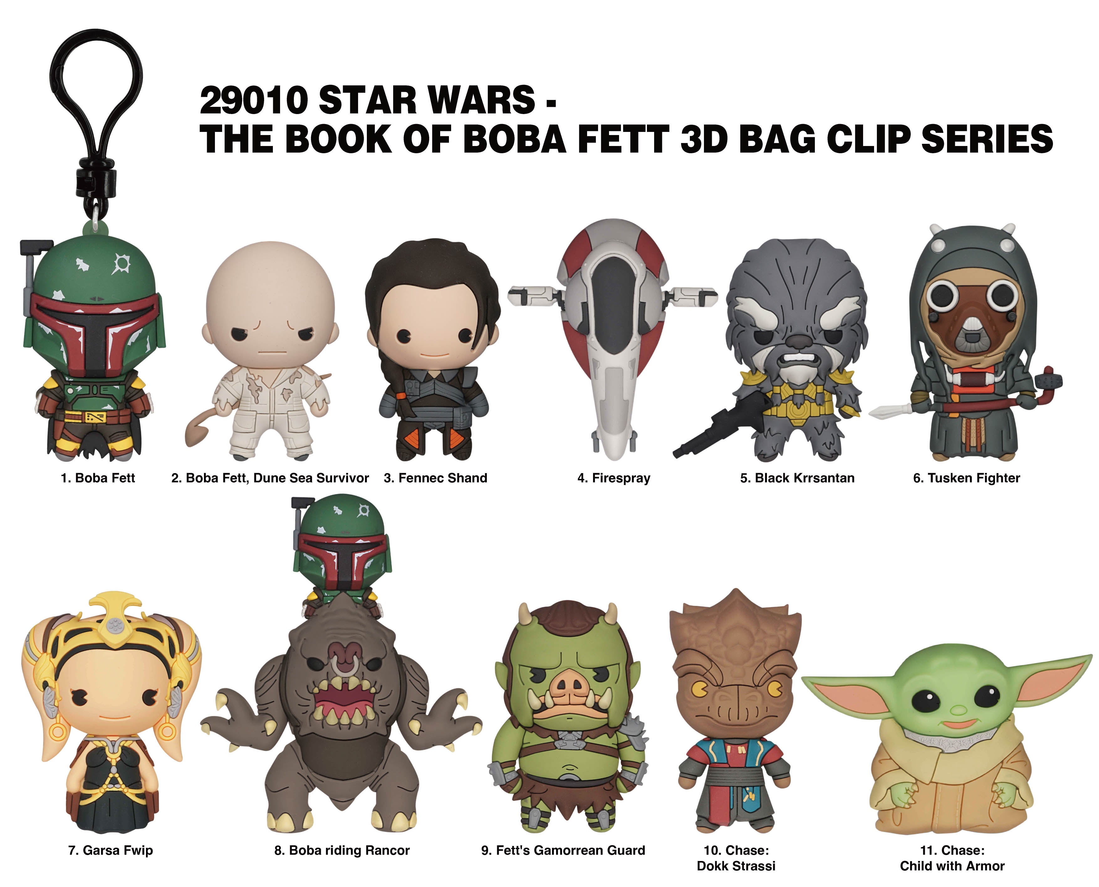 THE BOOK OF BOBA FETT - Series 1 - 3D Foam Bag Clip (Display 24 Pcs)
