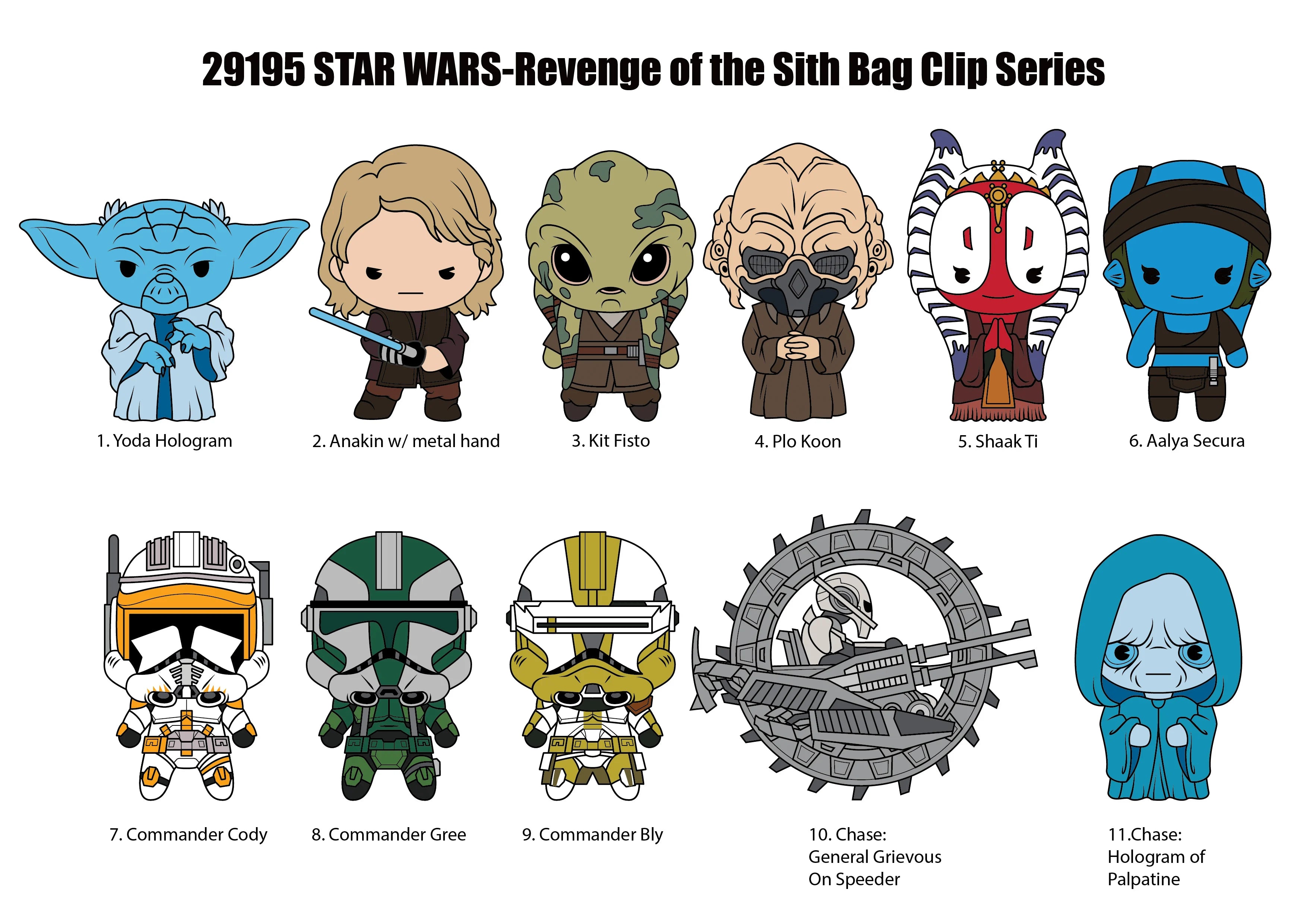 STAR WARS 3 - Series 1 - 3D Foam Bag Clip (Display 24 Pcs)