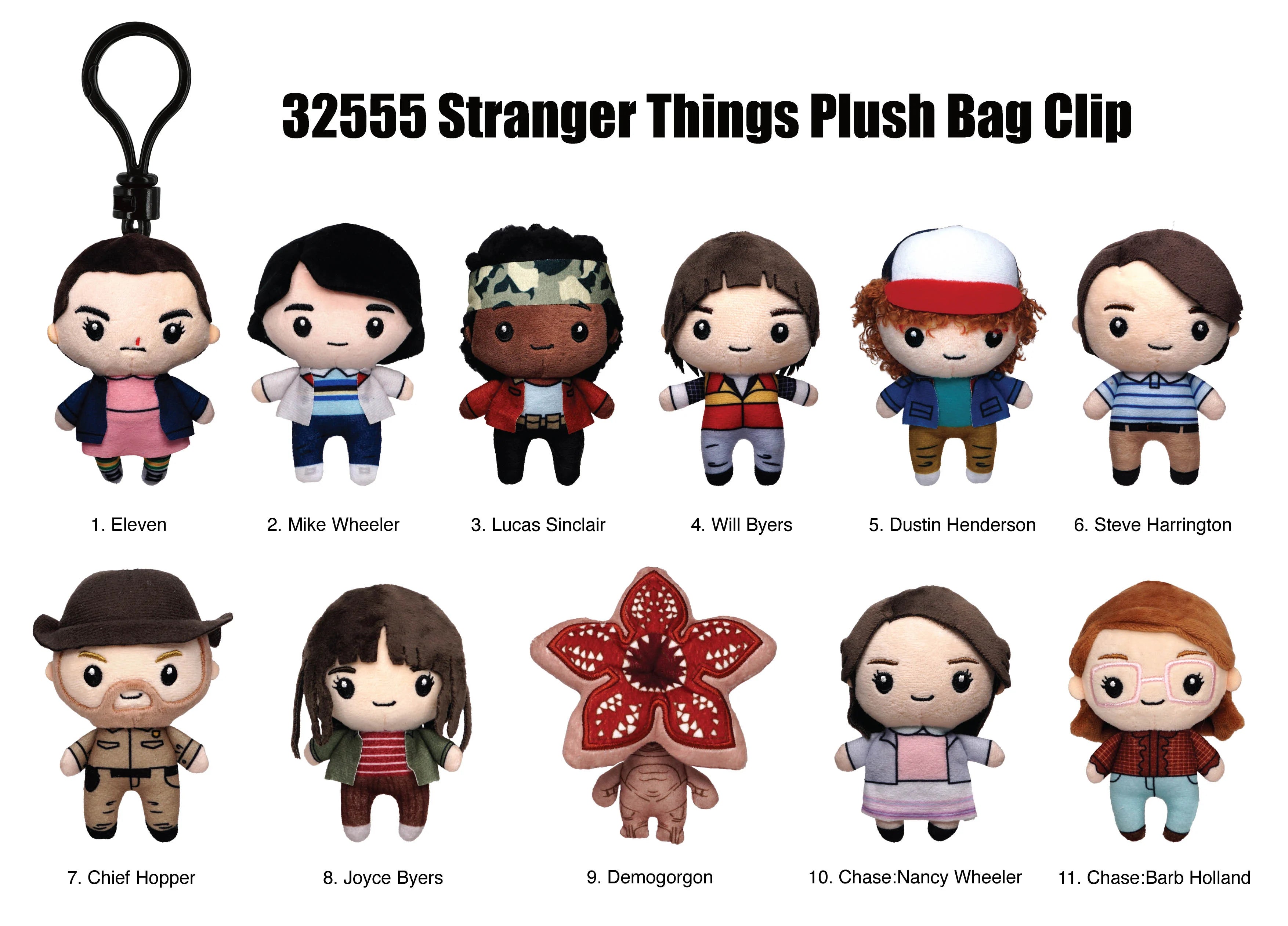 STRANGER THINGS - Plush Bag Clip (Display 24 Pcs)