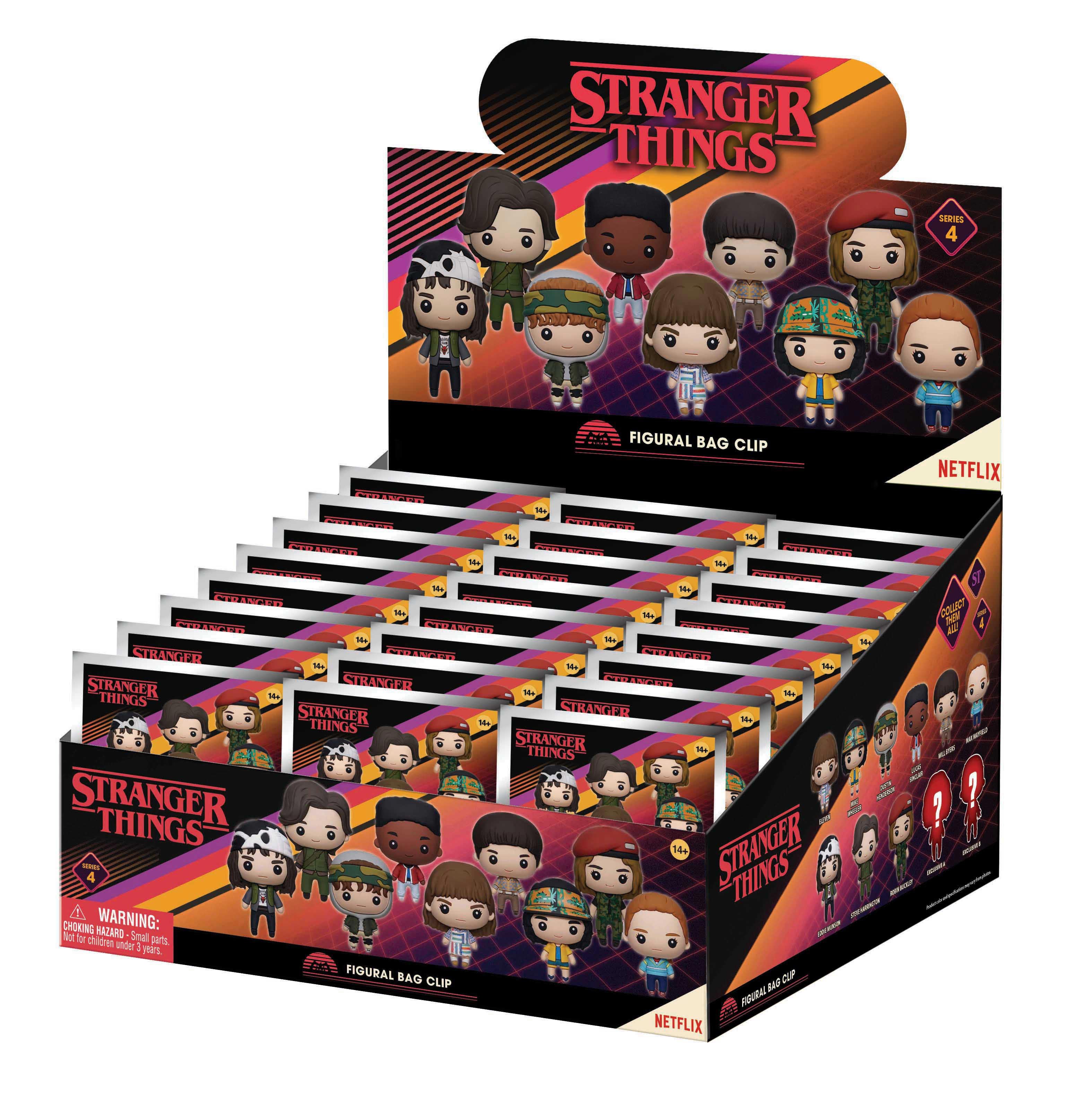 STRANGER THINGS - Series 4 - 3D Foam Bag Clip (Display 24 Pcs)