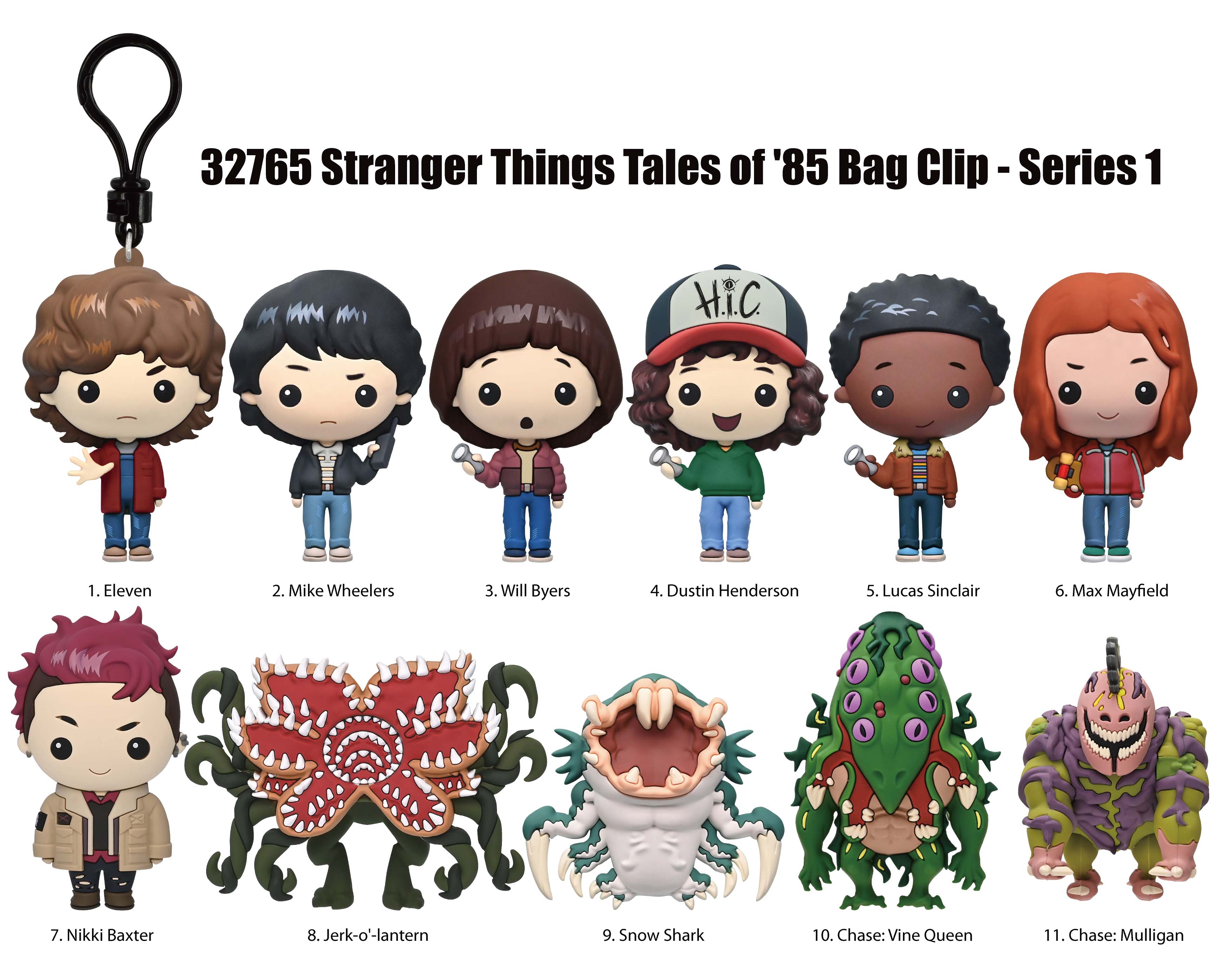 STRANGER THINGS TALES 85 - Series 1 -3D Foam Bag Clip (Display 24 Pcs)