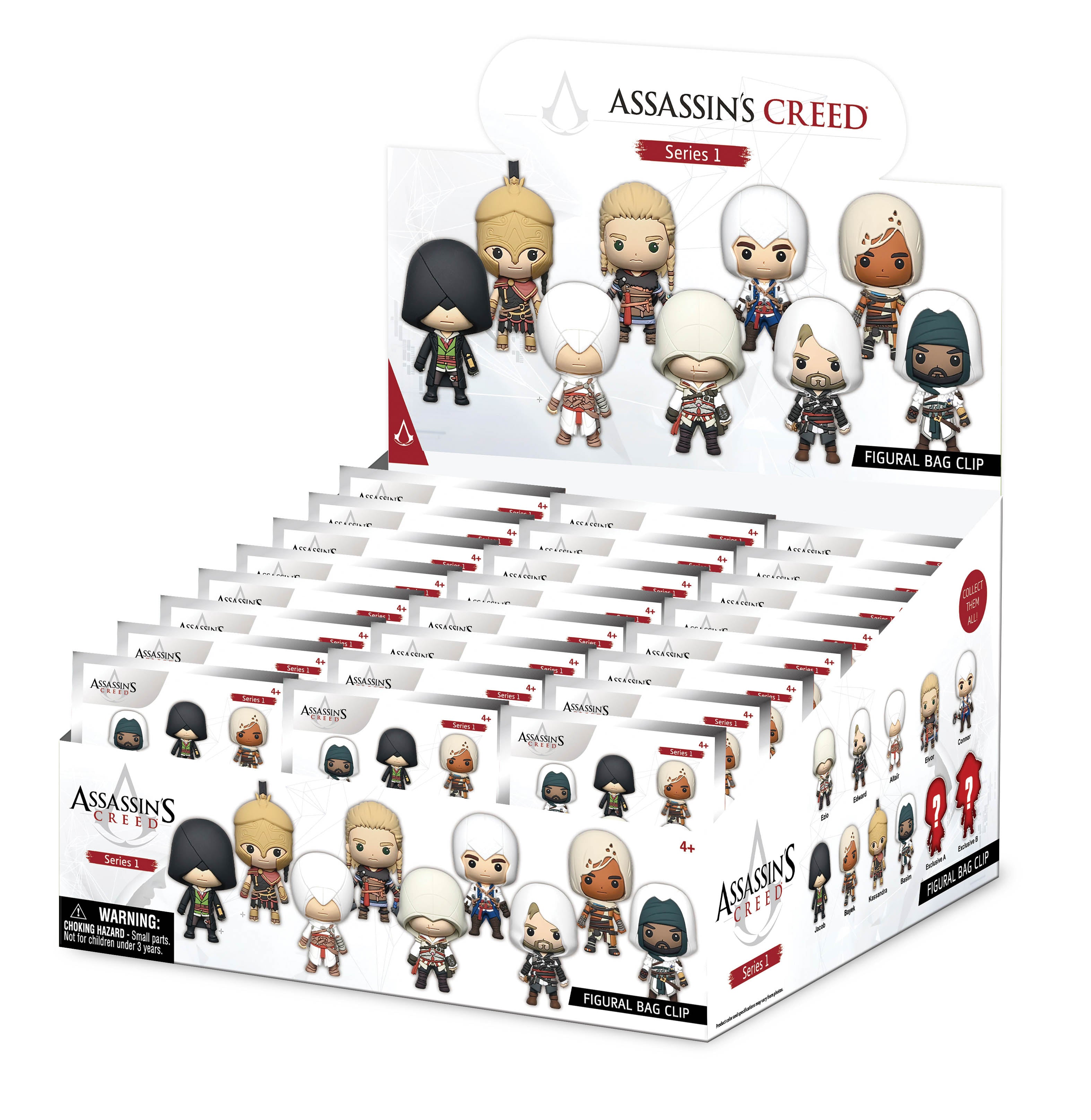 ASSASSIN'S CREED - Series 1 - 3D Foam Bag Clip (Display 24 Pcs)