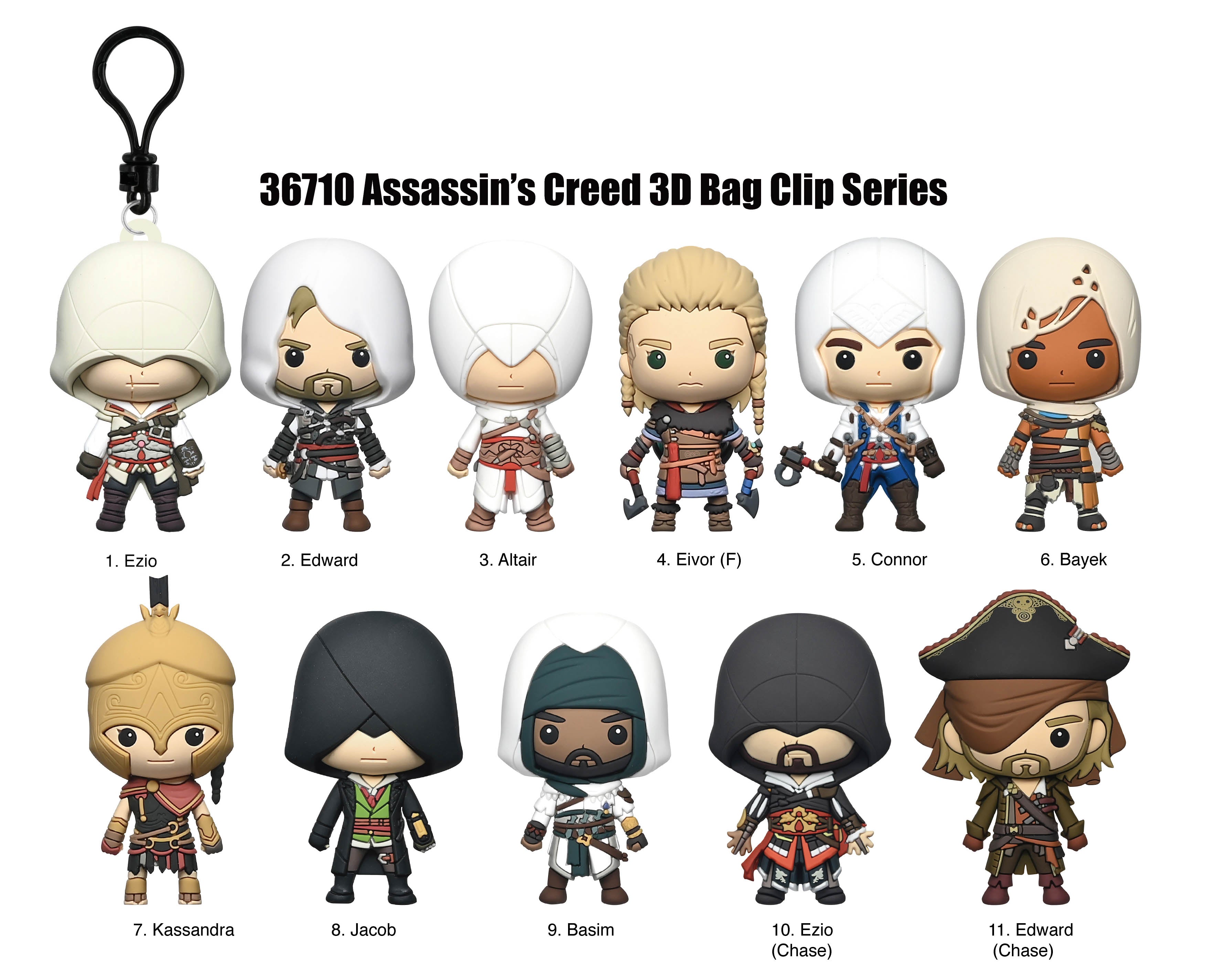 ASSASSIN'S CREED - Series 1 - 3D Foam Bag Clip (Display 24 Pcs)