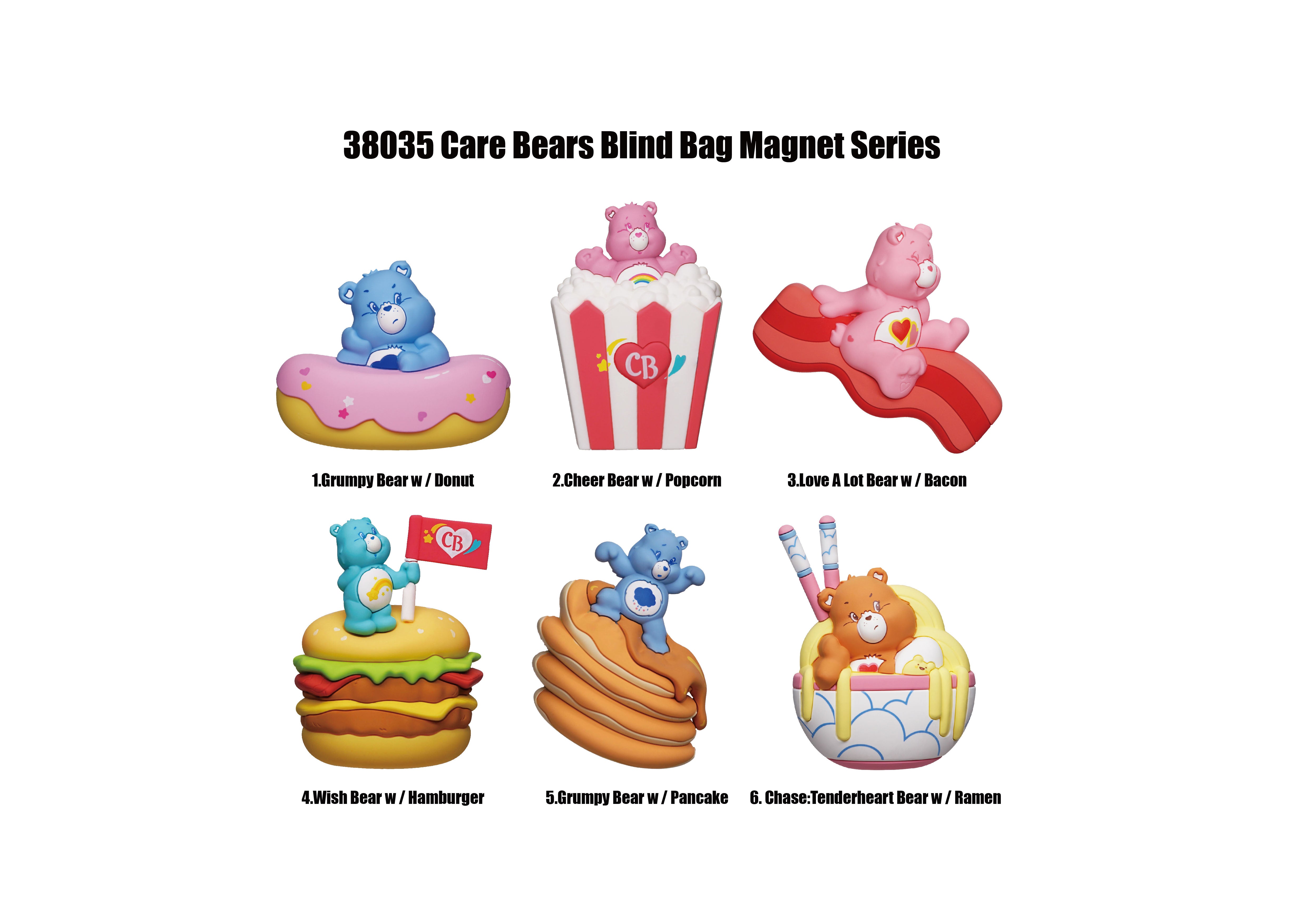 CARE BEARS - Series 1 - 3D Foam Magnets in blind bags (Display 12 Pcs)