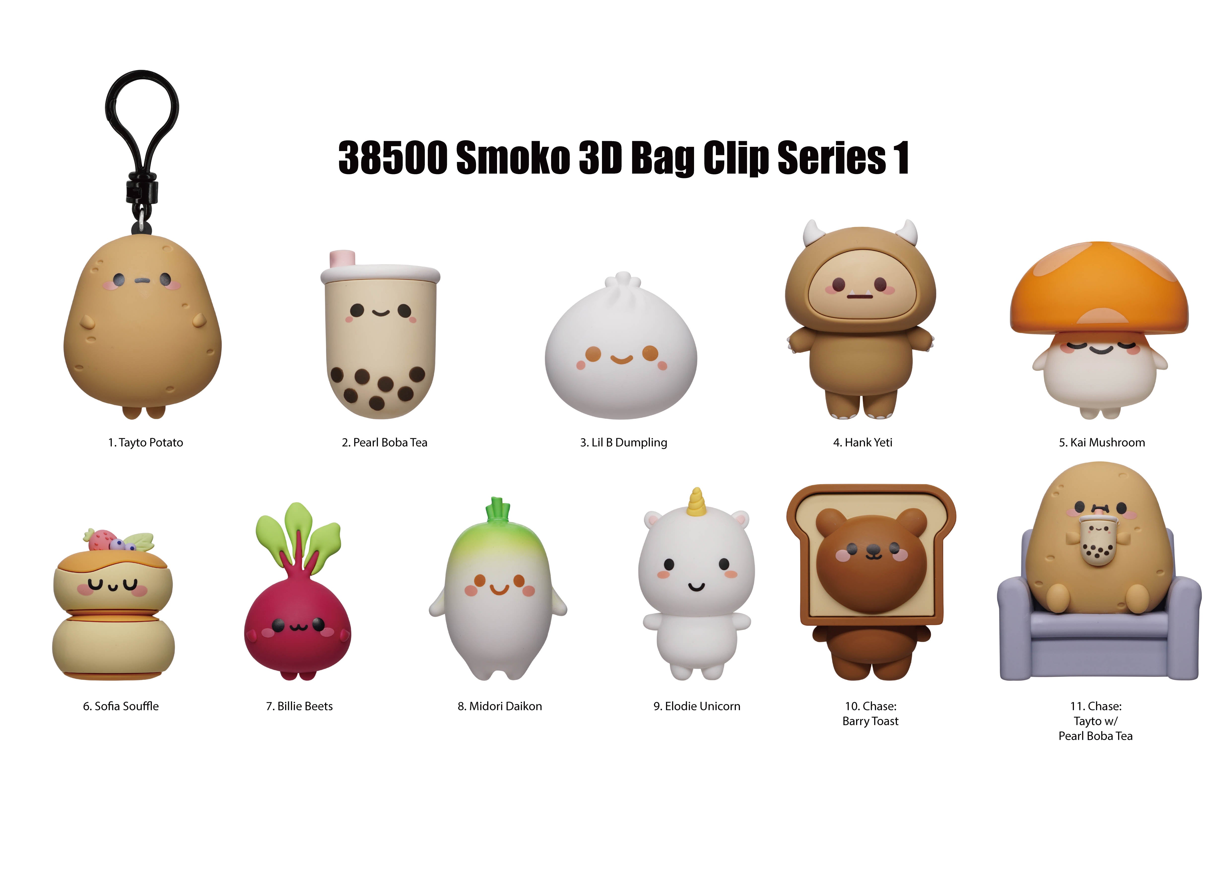 SMOKO - Series 1 - 3D Foam Bag Clip (Display 24 Pcs)