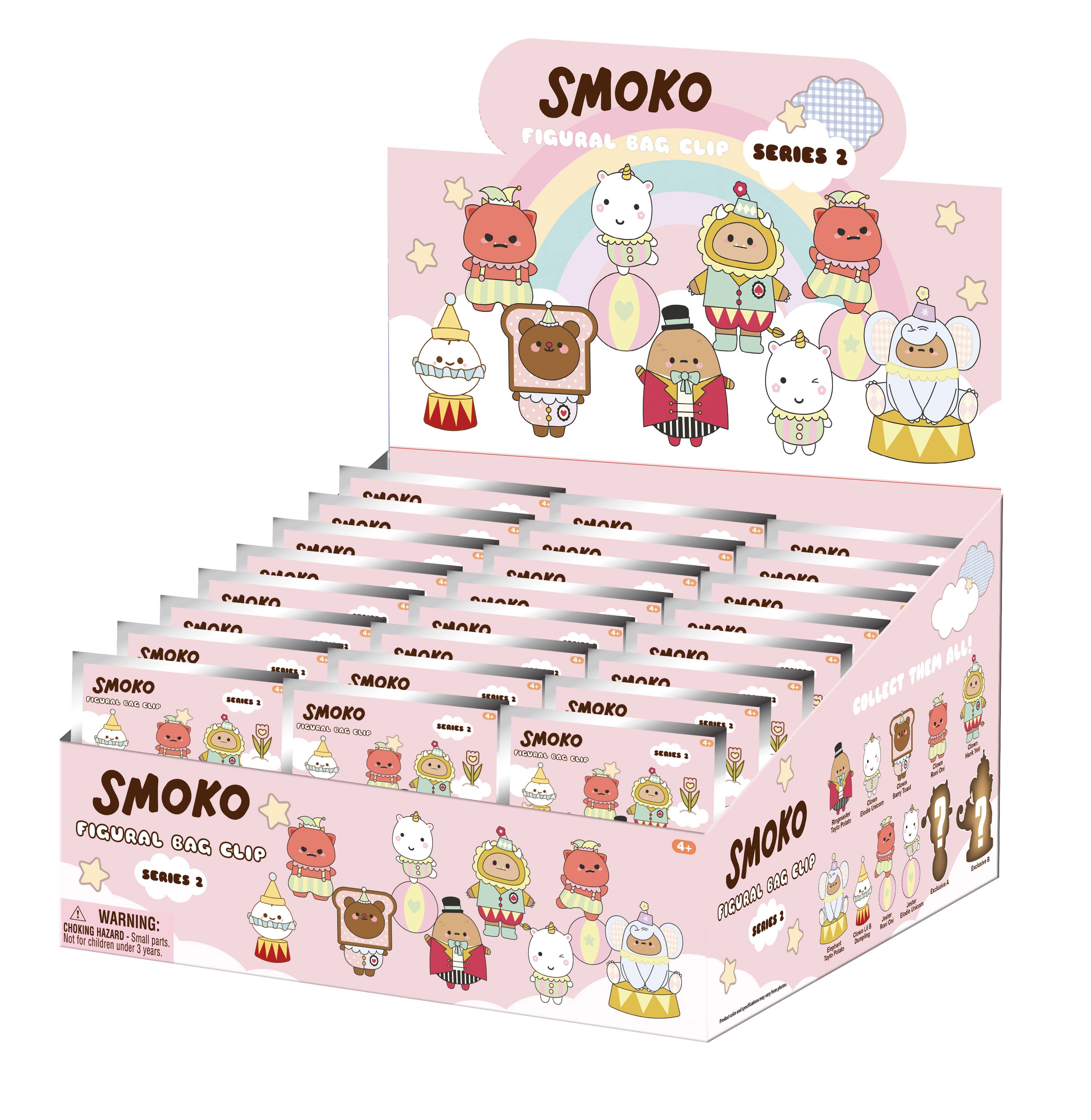 SMOKO - Series 2 - 3D Foam Bag Clip (Display 24 Pcs)