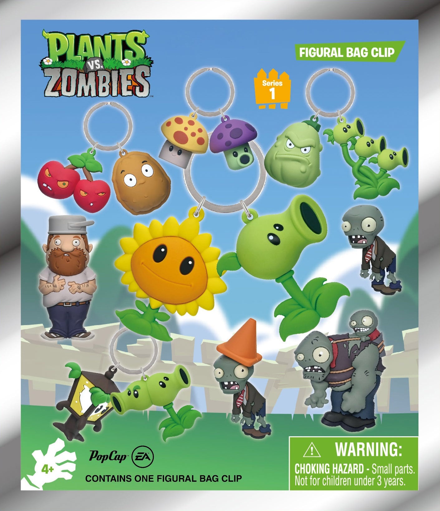 PLANTS VS ZOMBIES - Series 1 - 3D Foam Bag Clip (Display 24 Pcs)