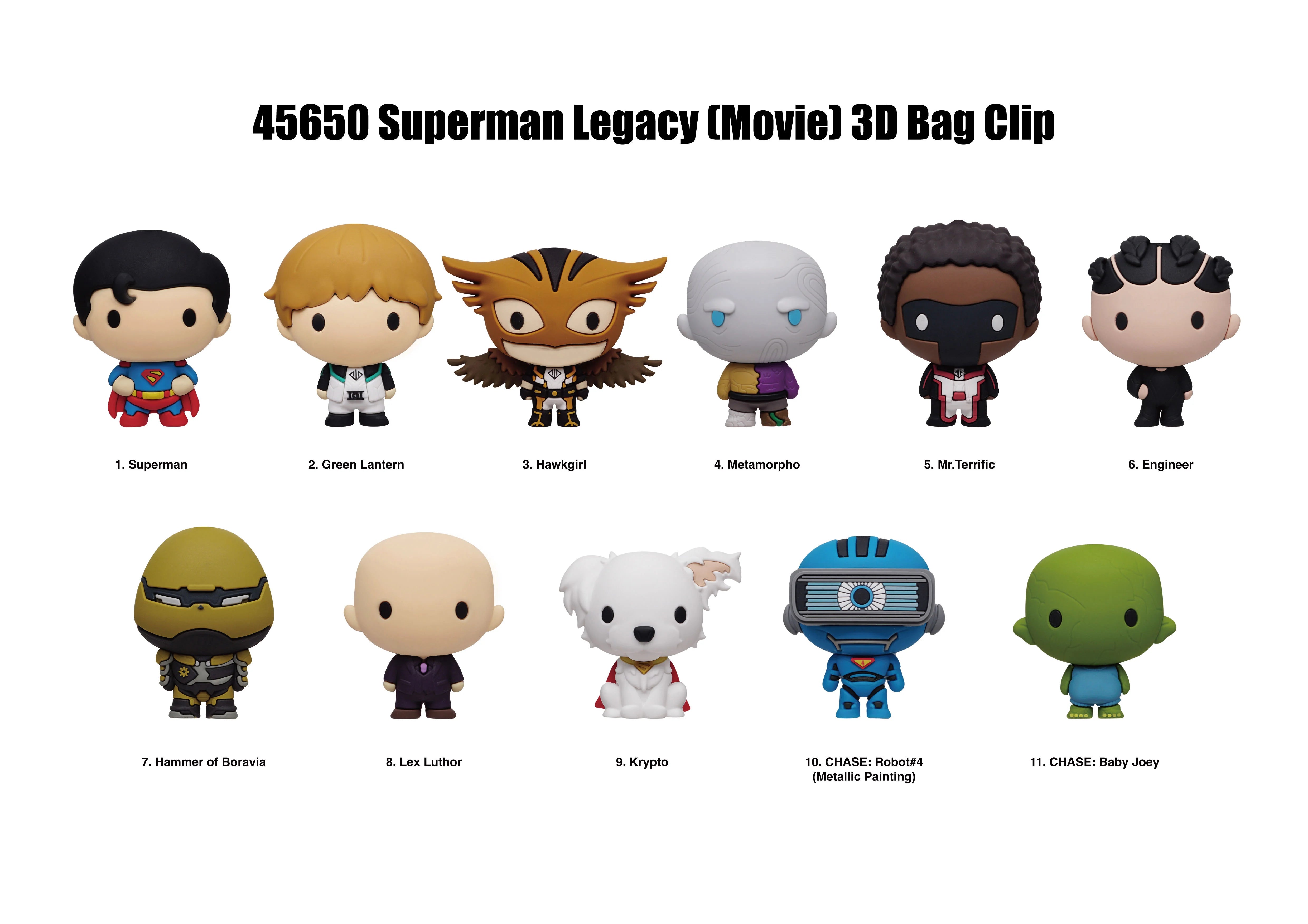 SUPERMAN LEGACY - Series 1 - 3D Foam Bag Clip (Display 24 Pcs)