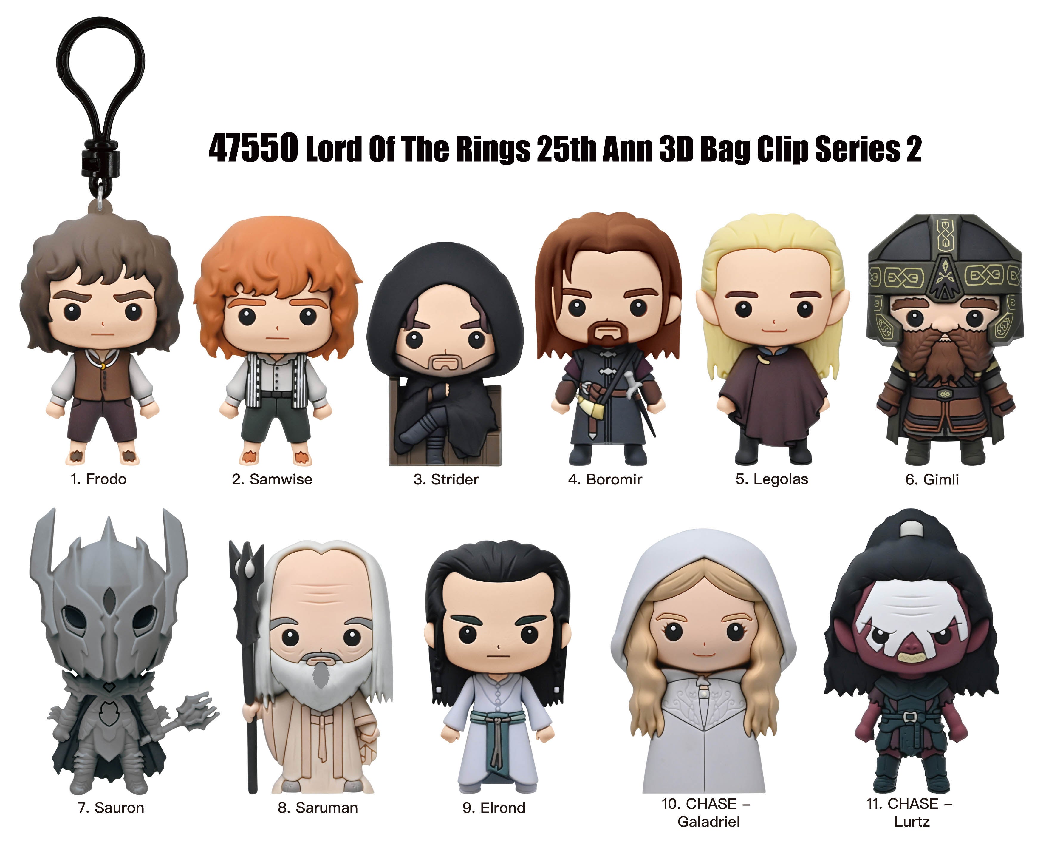 LORD OF THE RING - Series 2 - 3D Foam Bag Clip (Display 24 Pcs)