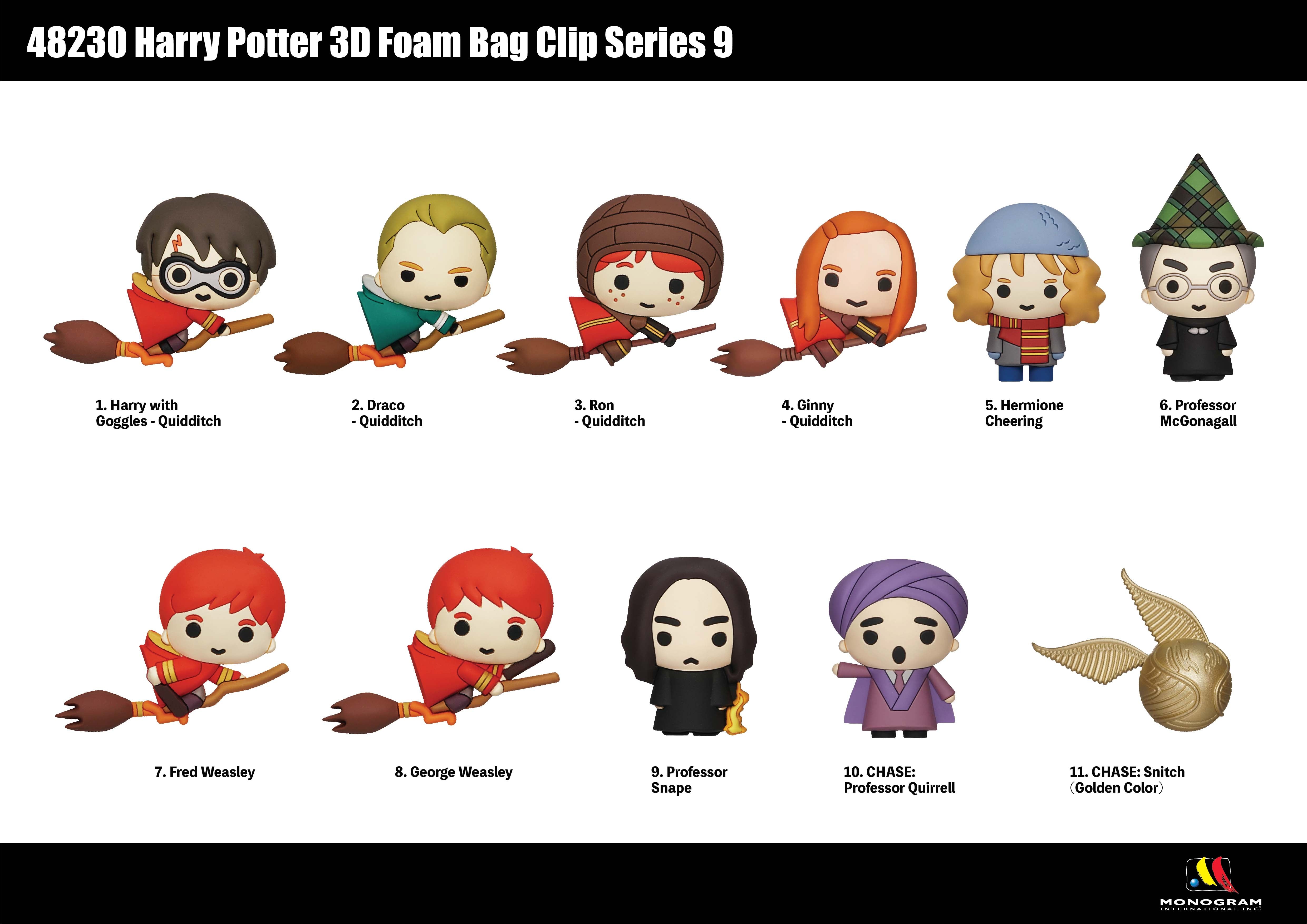 HARRY POTTER - Series 9 - 3D Foam Bag Clip (Display 24 Pcs)