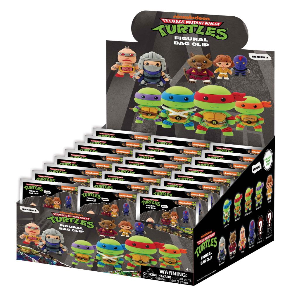 TMNT -  Series 1 - 3D Foam Bag Clip (Display 24 Pcs)