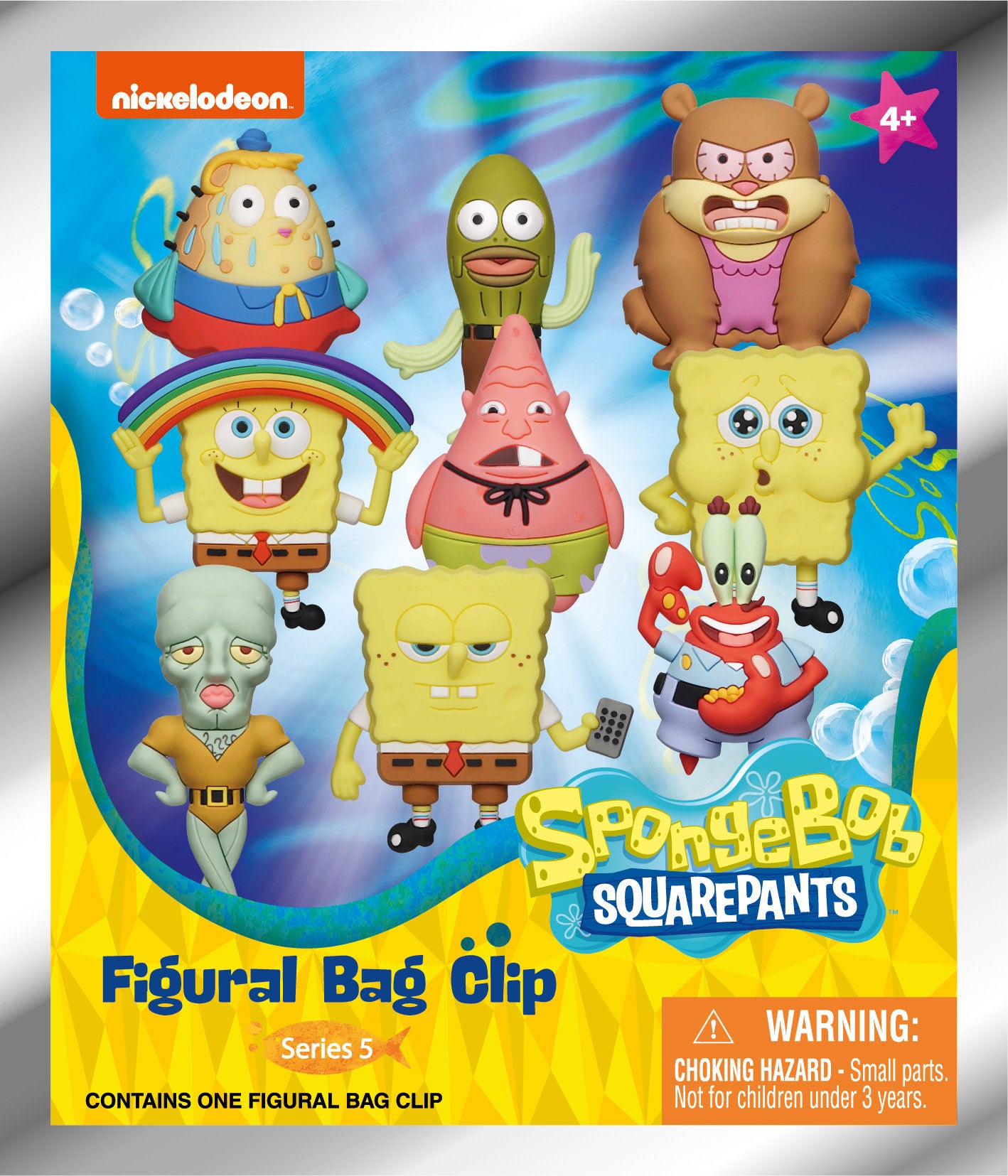NICKELODEON - Series 5 - 3D Foam Bag Clip (Display 24 Pcs)