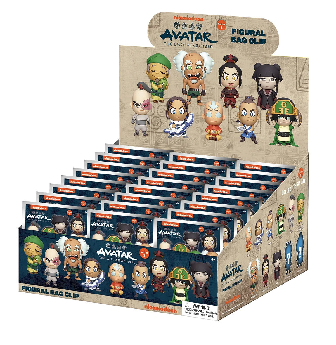 AVATAR THE LAST AIRBENDER -Series 2 -3D Foam Bag Clip (Display 24 Pcs)