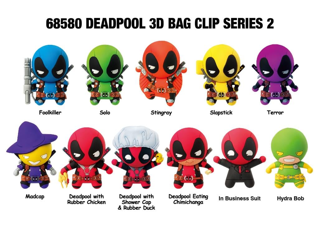 MARVEL - Deadpool - 3D Foam Bag Clip (Display 24 Pcs)