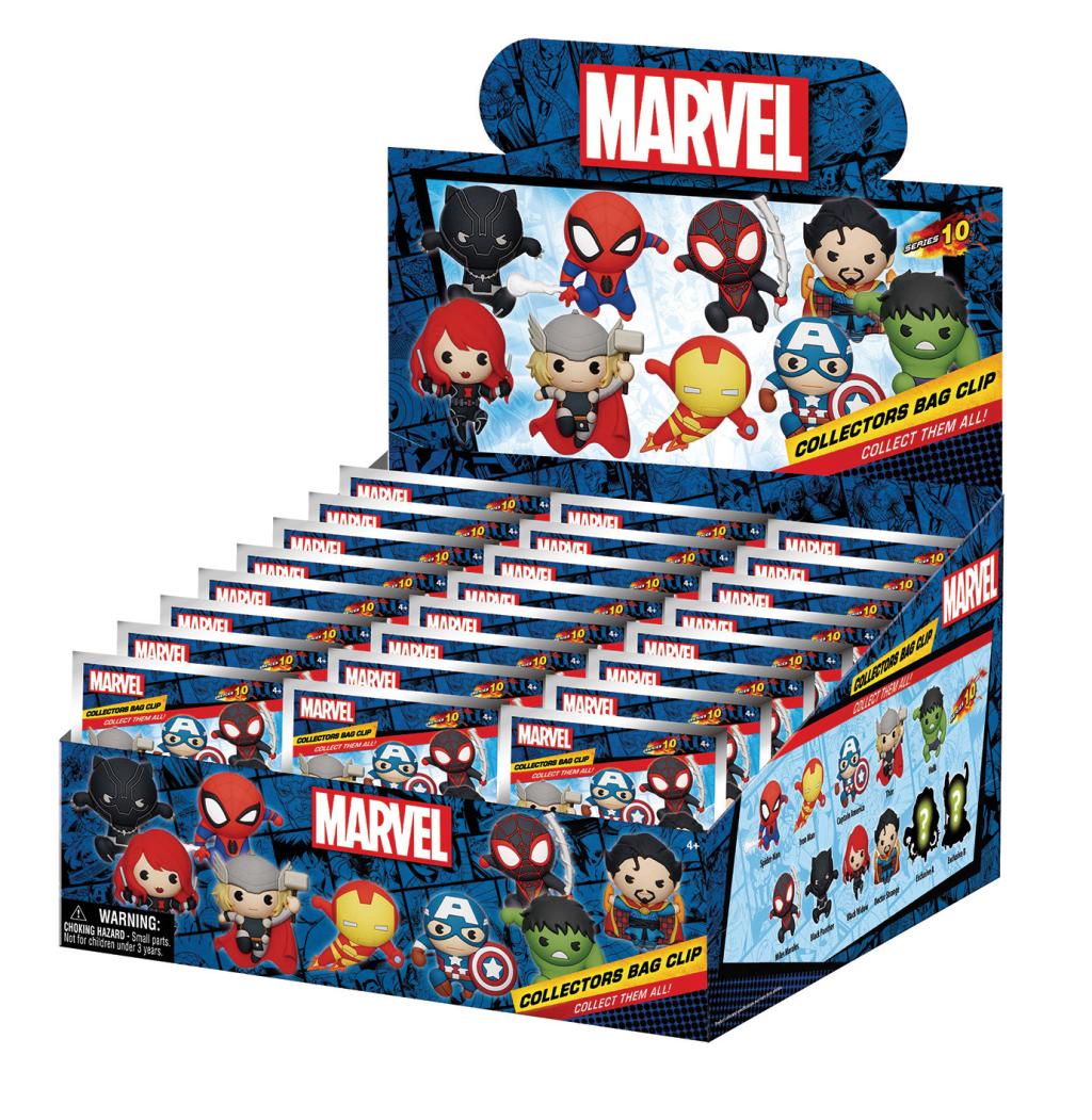 MARVEL - Classic 3D - 3D Foam Bag Clip (Display 24 Pcs)