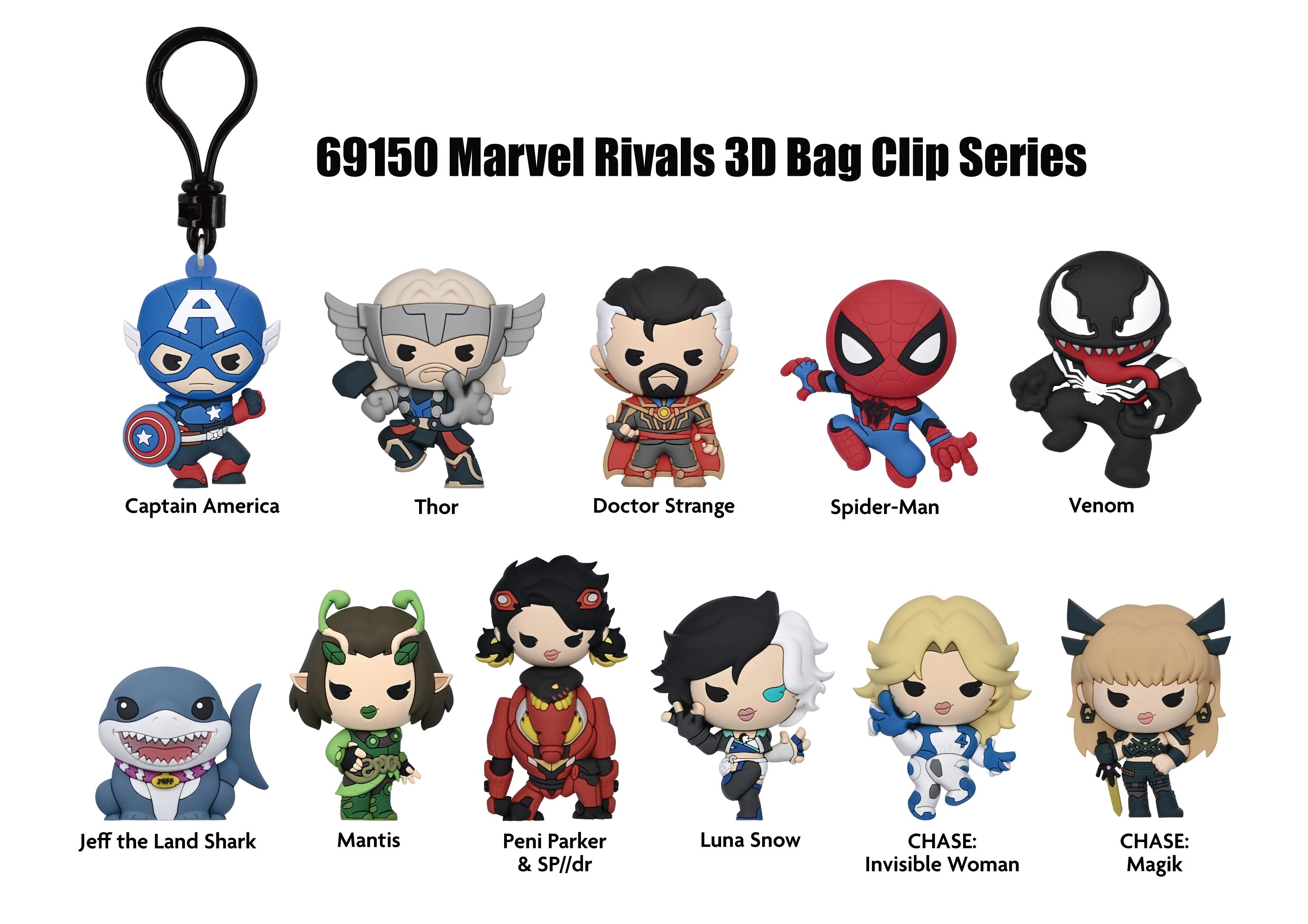 MARVEL RIVALS - Series 16 - 3D Foam Bag Clip (Display 24 Pcs)