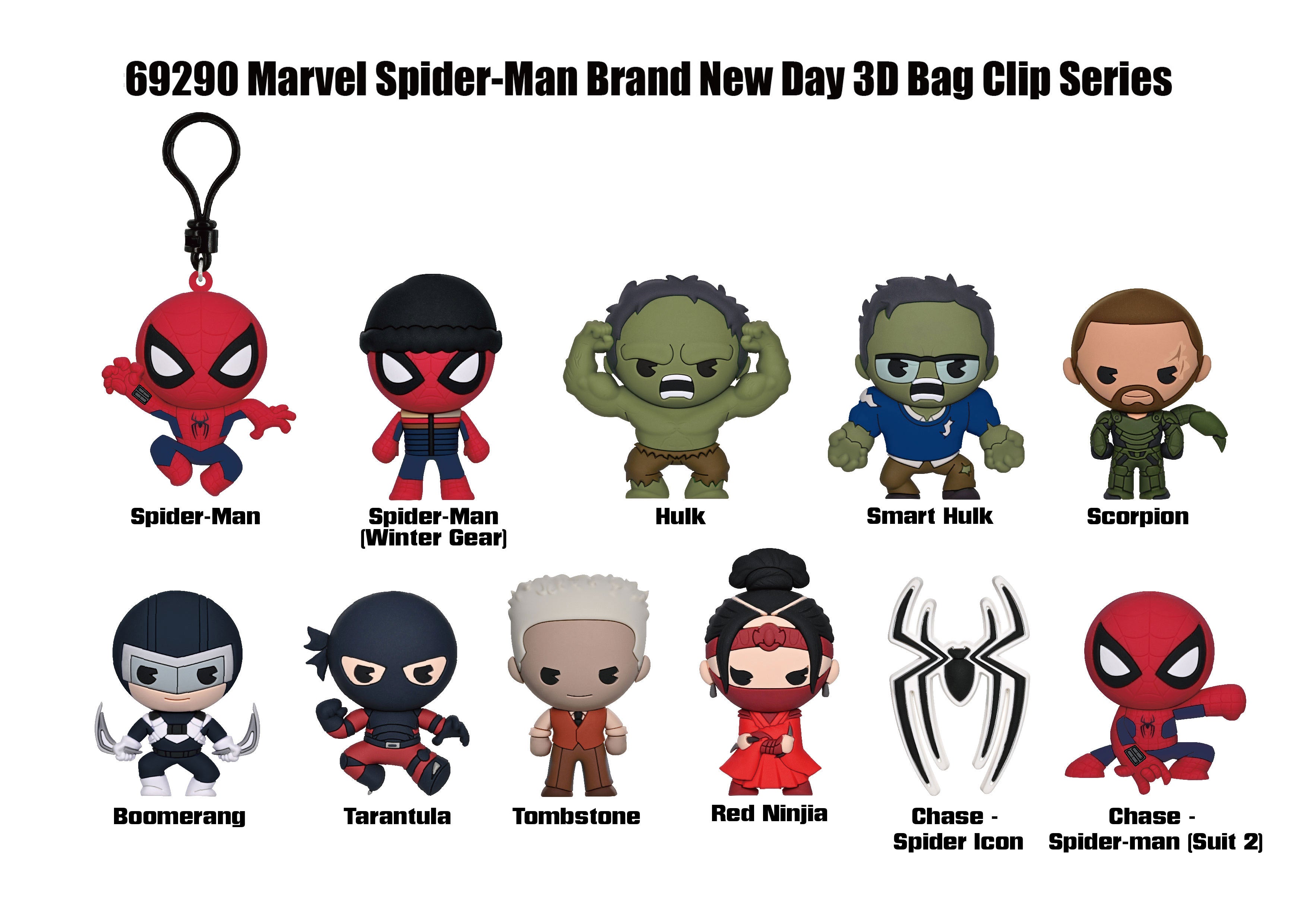 SPIDER-MAN BRAND NEW DAY - Series 2 - 3D Foam Bag Clip (Display 24 Pcs)