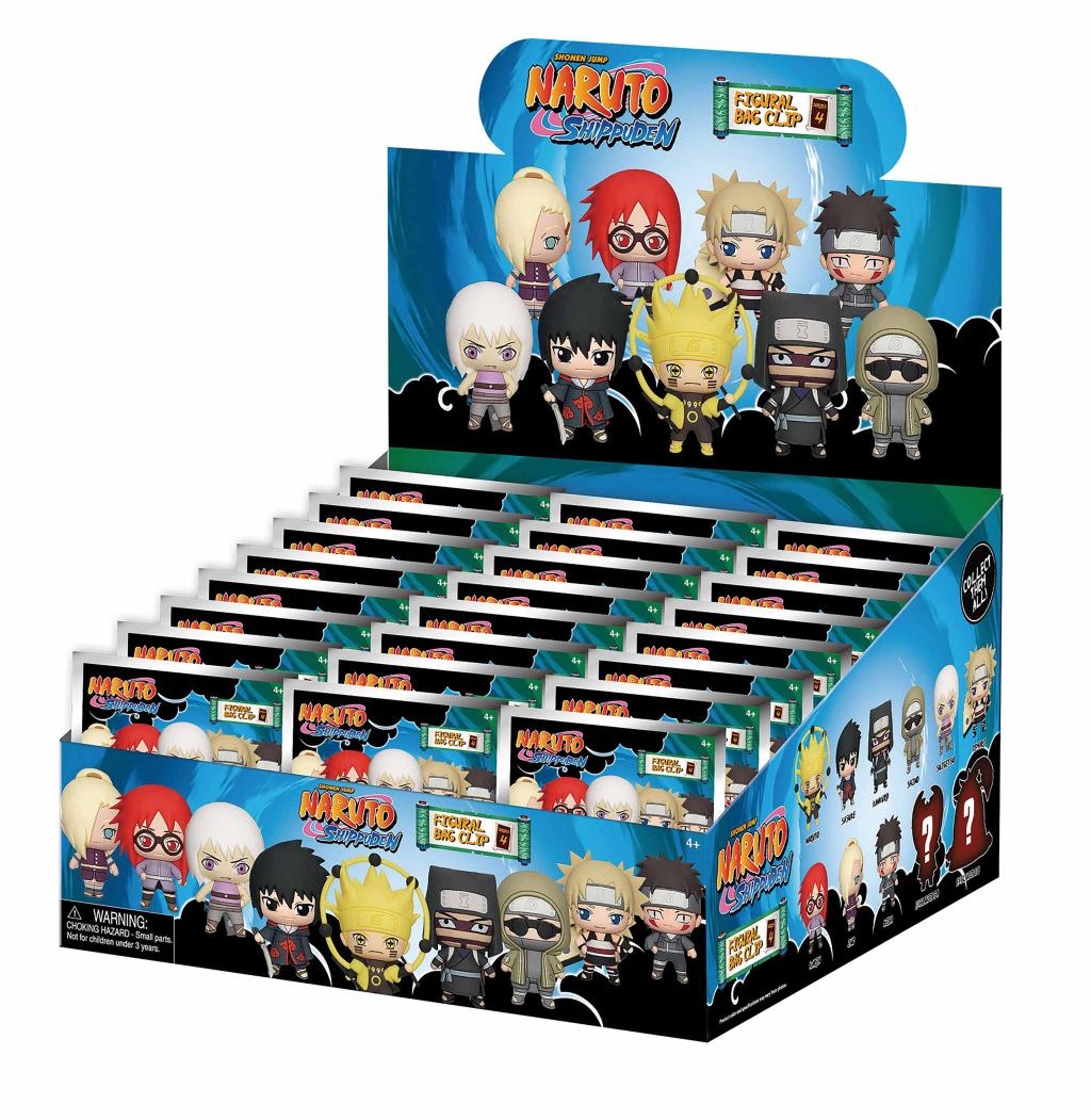 NARUTO SHIPPUDEN - Series 4 - 3D Foam Bag Clip (Display 24 Pcs)