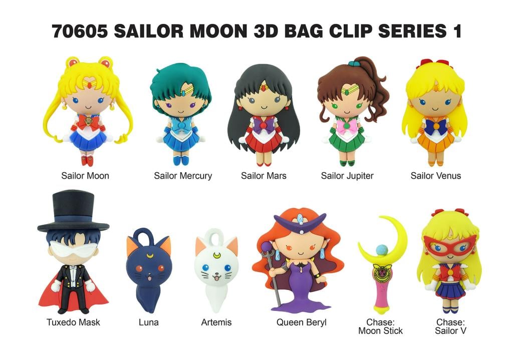 SAILOR MOON - Series 1 - 3D Foam Bag Clip (Display 24 Pcs)