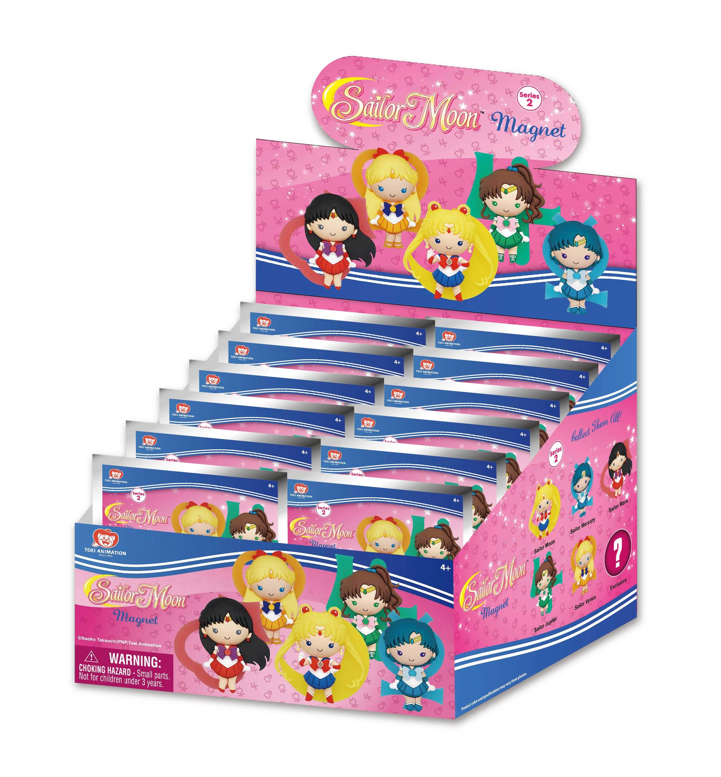 SAILOR MOON -Series 2 - 3D Foam Magnets in blind bags (Display 12 Pcs)
